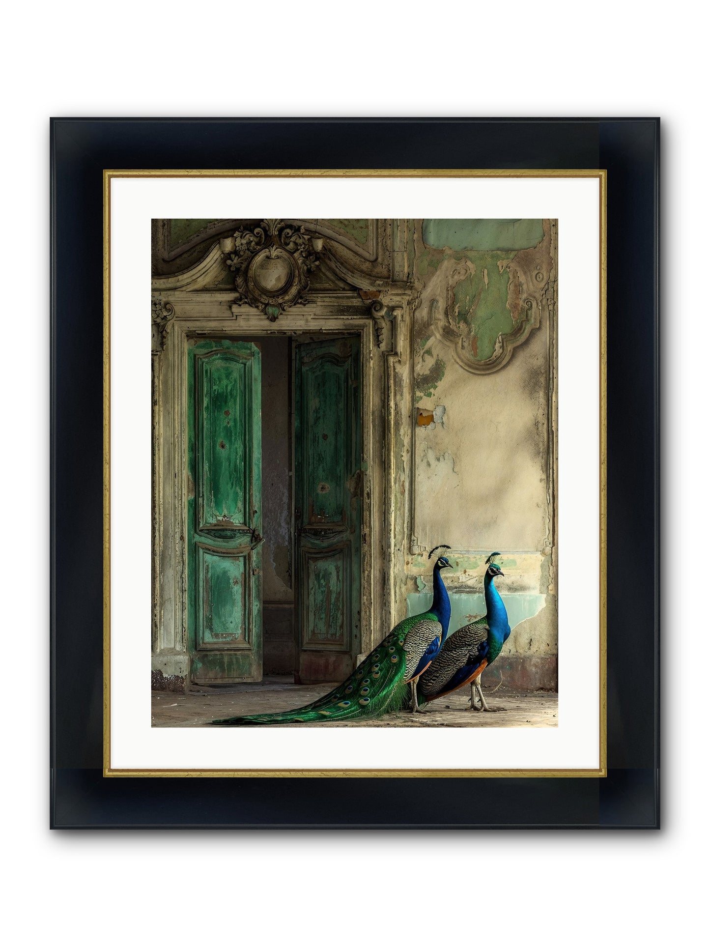 Passage To Avian Majesty Framed Print - Wide Black w/Gold 20x25