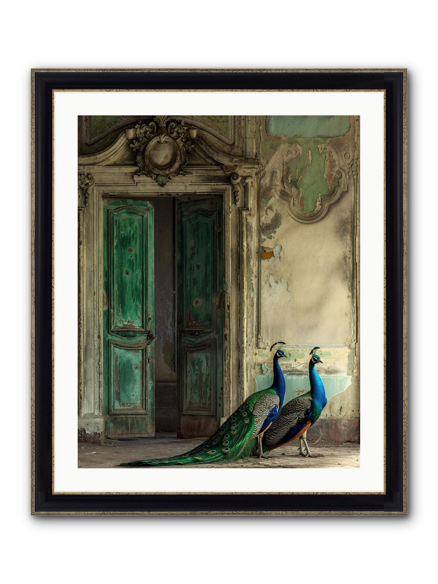 Passage To Avian Majesty Framed Print - Black & Gold 24x30