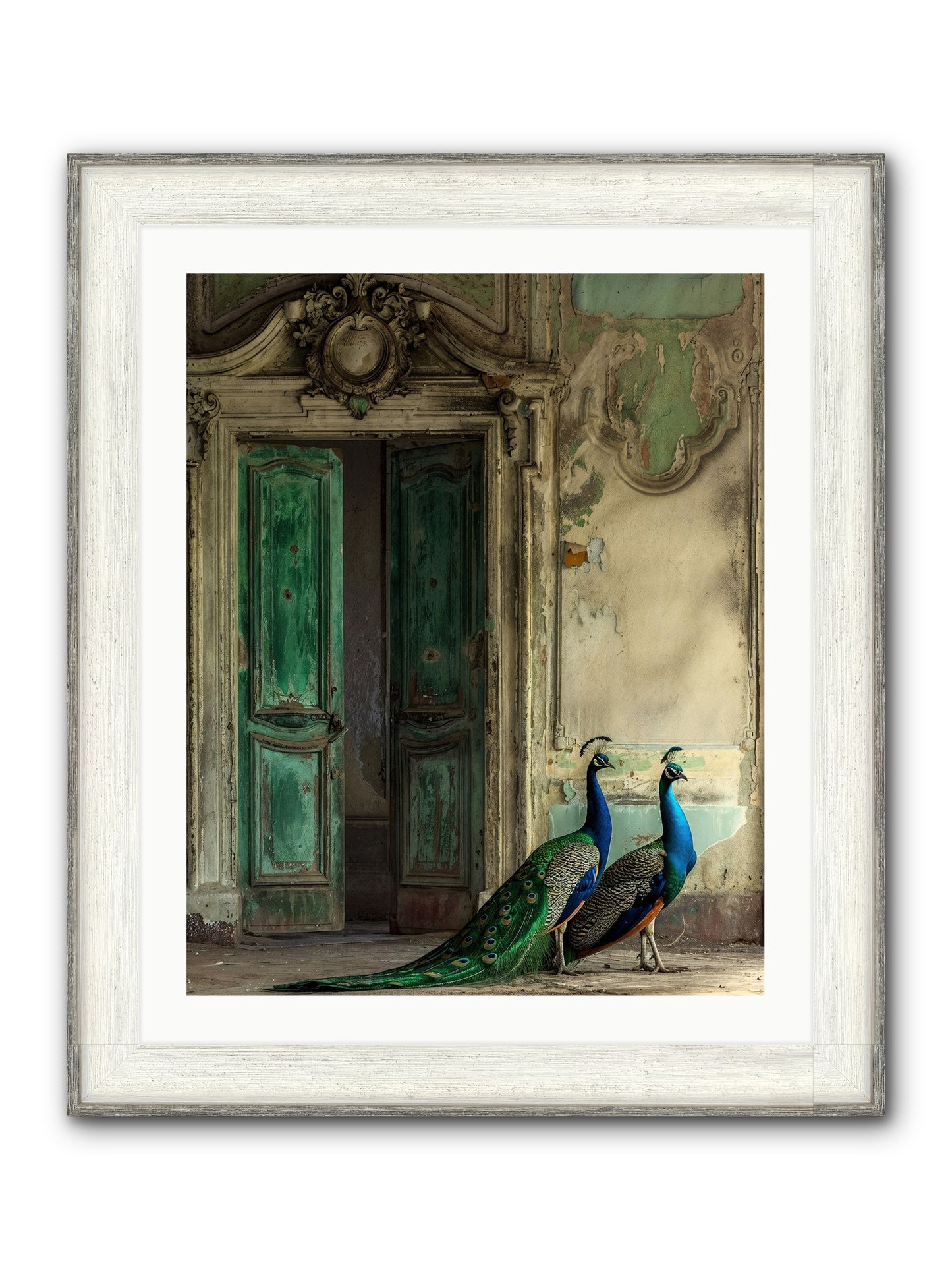 Passage To Avian Majesty Framed Print - Driftwood White 24x30
