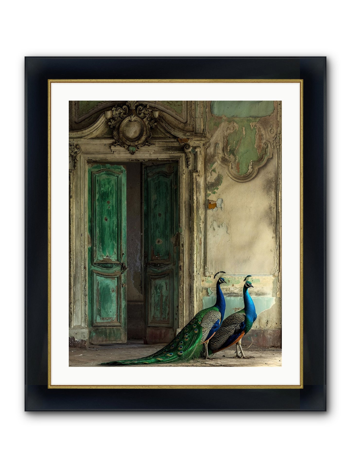 Passage To Avian Majesty Framed Print - Wide Black w/Gold 24x30