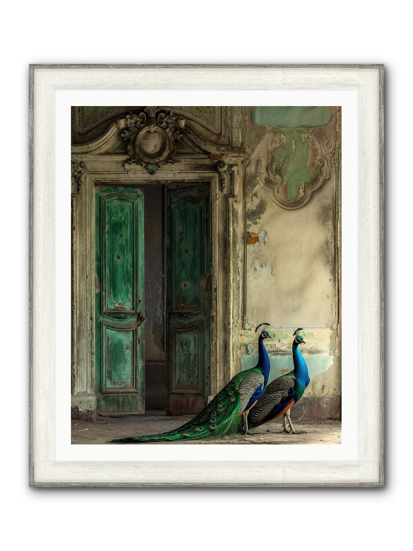 Passage To Avian Majesty Framed Print - Driftwood White 32x40