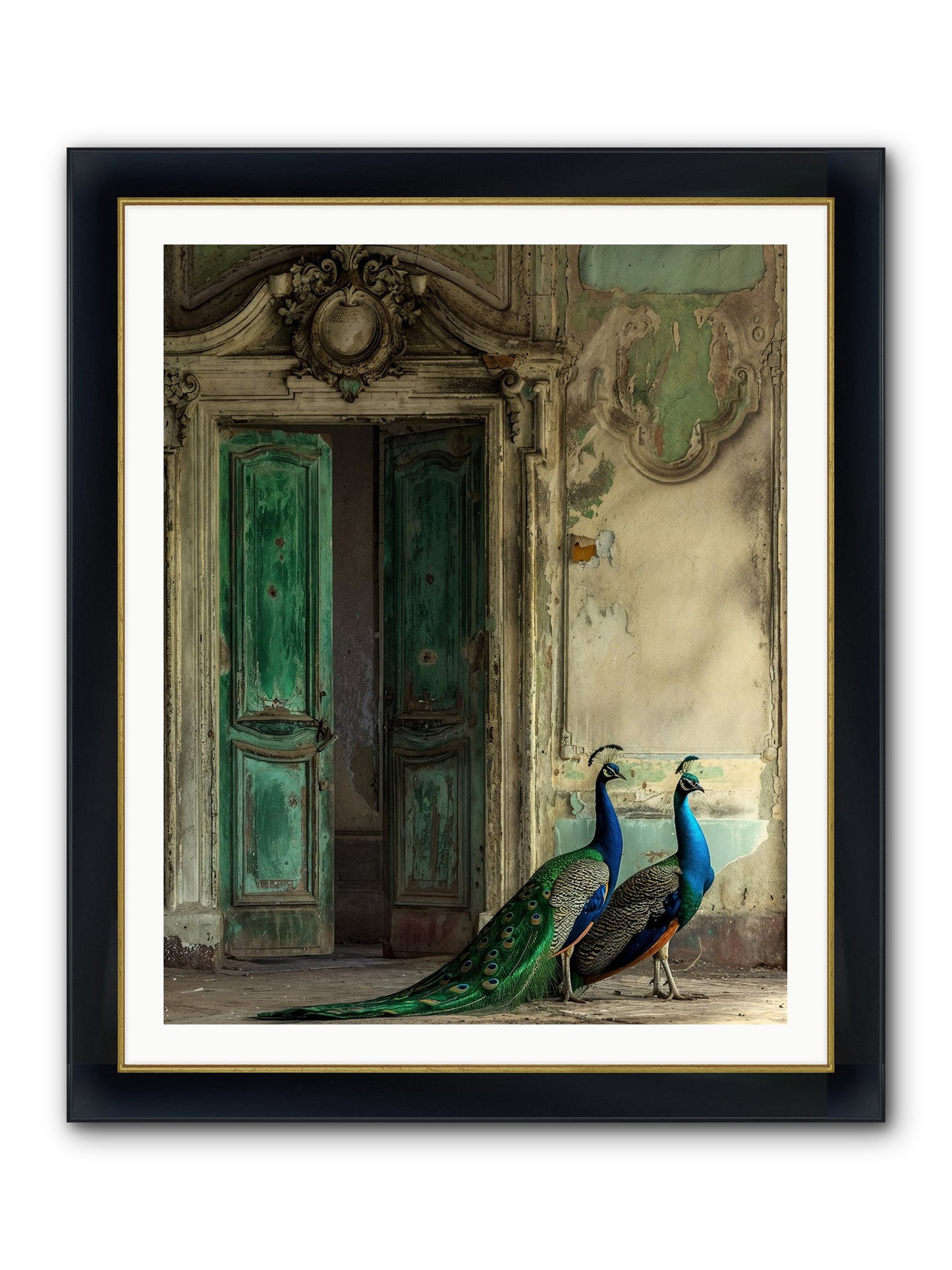 Passage To Avian Majesty Framed Print - Wide Black w/Gold 32x40