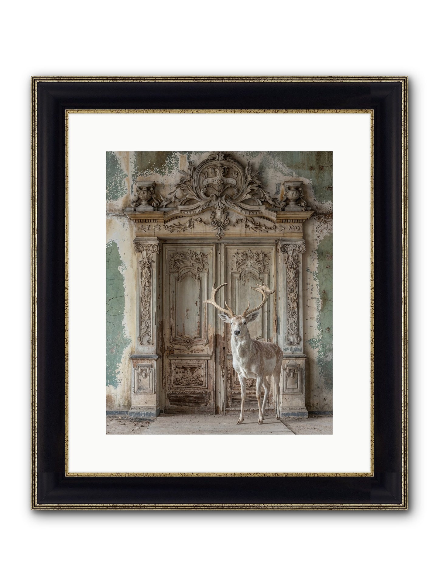Passage To Ethereal Forests Framed Print - Black & Gold 12x15