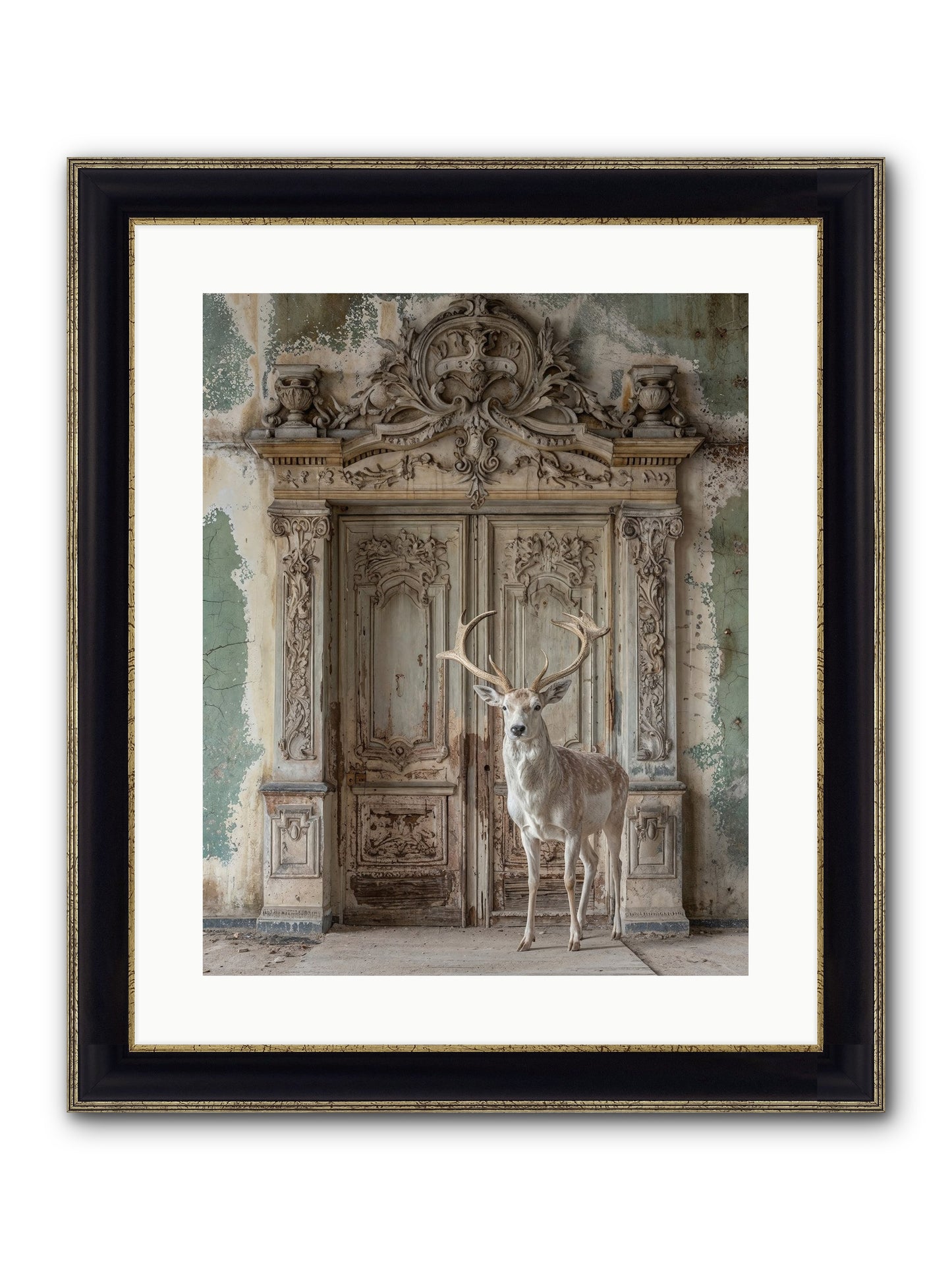 Passage To Ethereal Forests Framed Print - Black & Gold 16x20