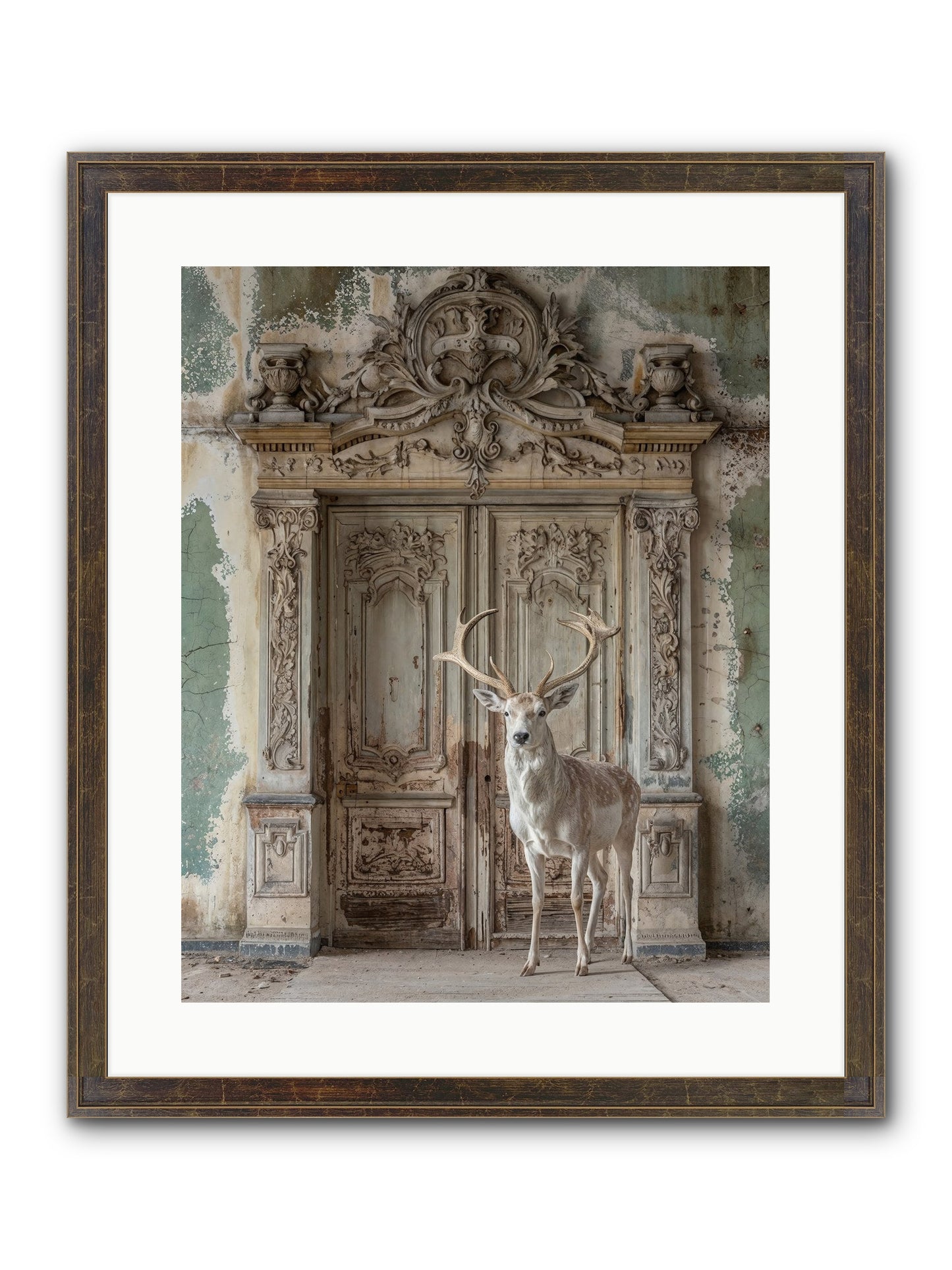 Passage To Ethereal Forests Framed Print - Slimwoods Black/Gold 16x20