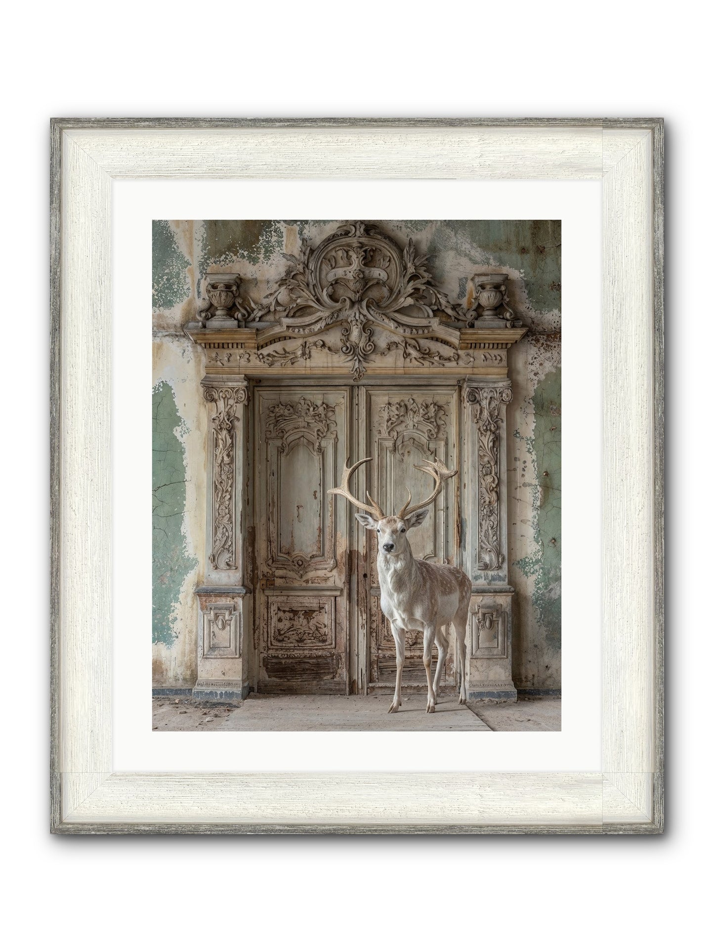 Passage To Ethereal Forests Framed Print - Driftwood White 20x25