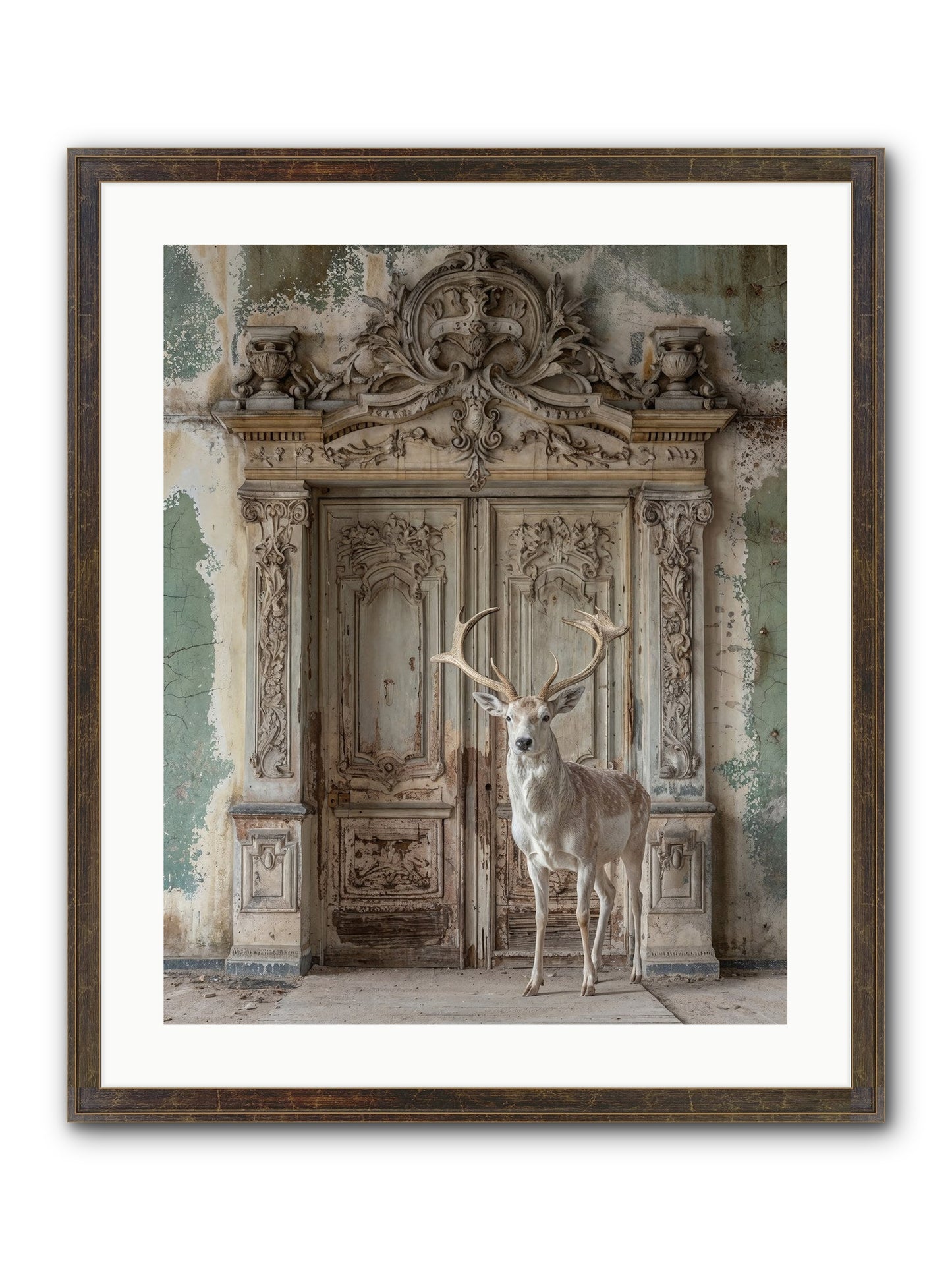 Passage To Ethereal Forests Framed Print - Slimwoods Black/Gold 20x25