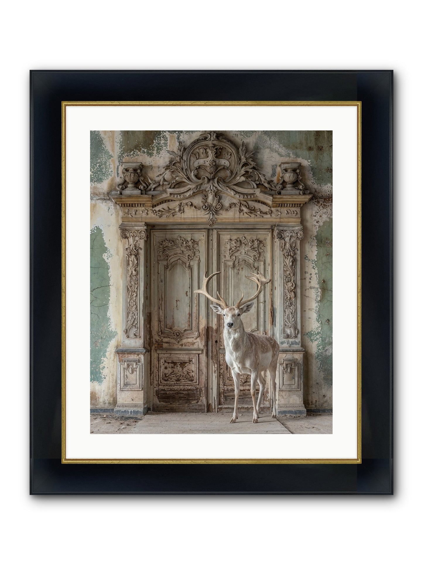 Passage To Ethereal Forests Framed Print - Wide Black w/Gold 20x25