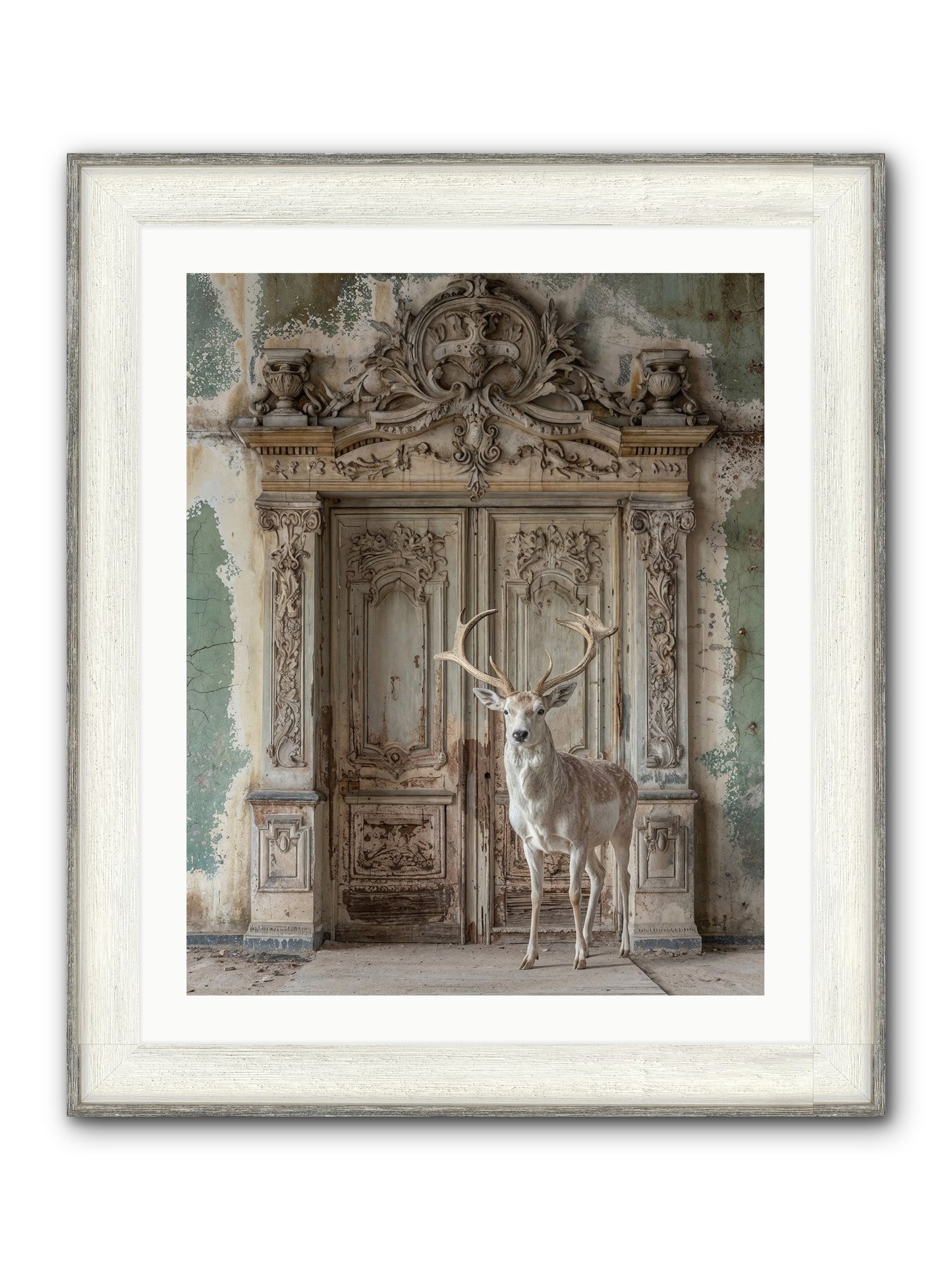 Passage To Ethereal Forests Framed Print - Driftwood White 24x30
