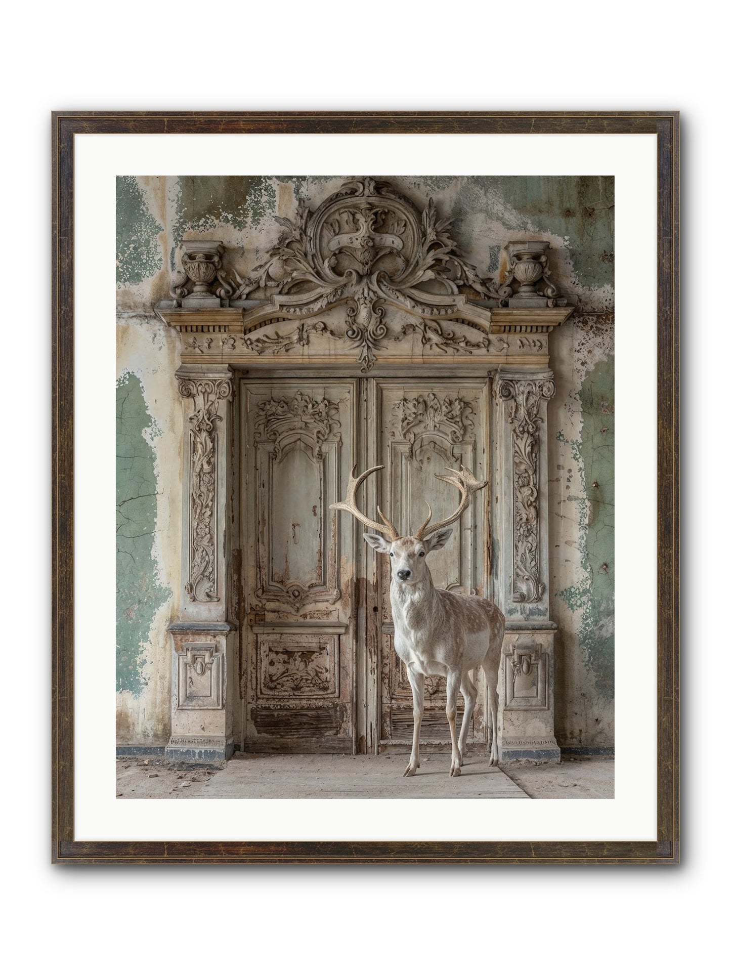 Passage To Ethereal Forests Framed Print - Slimwoods Black/Gold 24x30