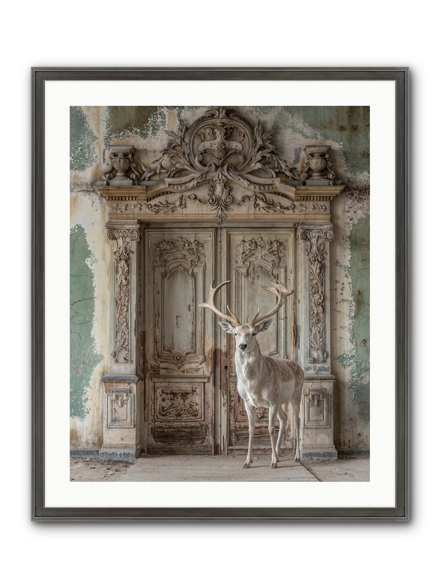 Passage To Ethereal Forests Framed Print - Slimwoods Black/Silver 24x30