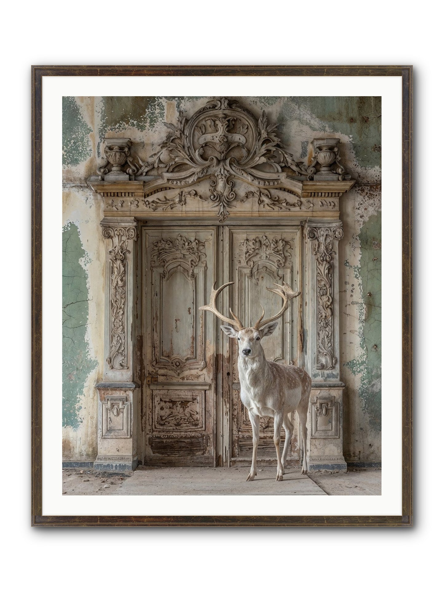 Passage To Ethereal Forests Framed Print - Slimwoods Black/Gold 32x40
