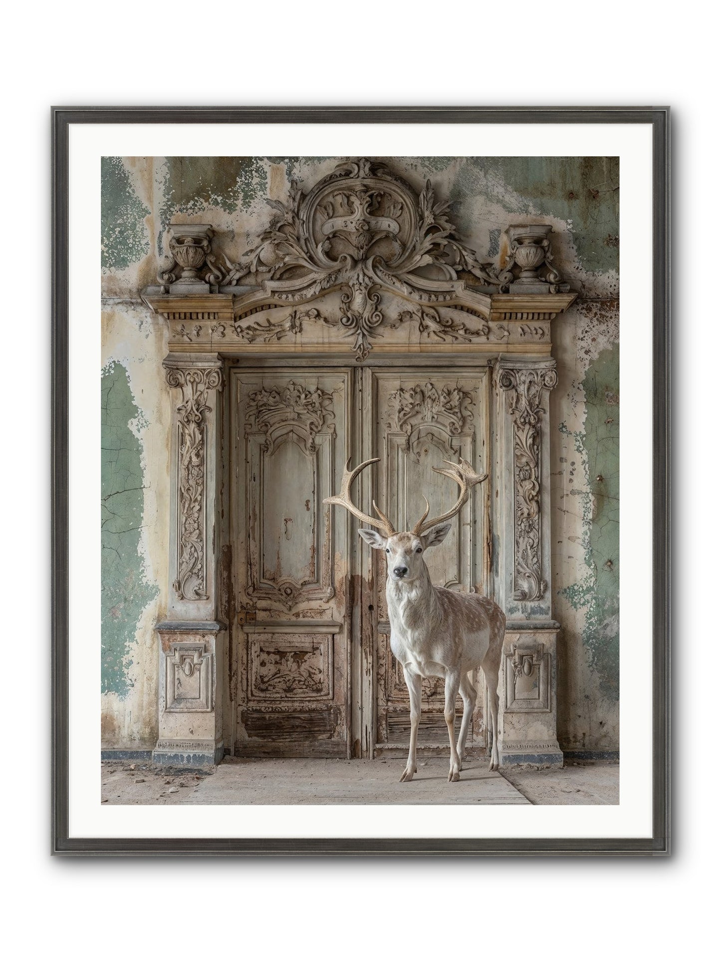 Passage To Ethereal Forests Framed Print - Slimwoods Black/Silver 32x40