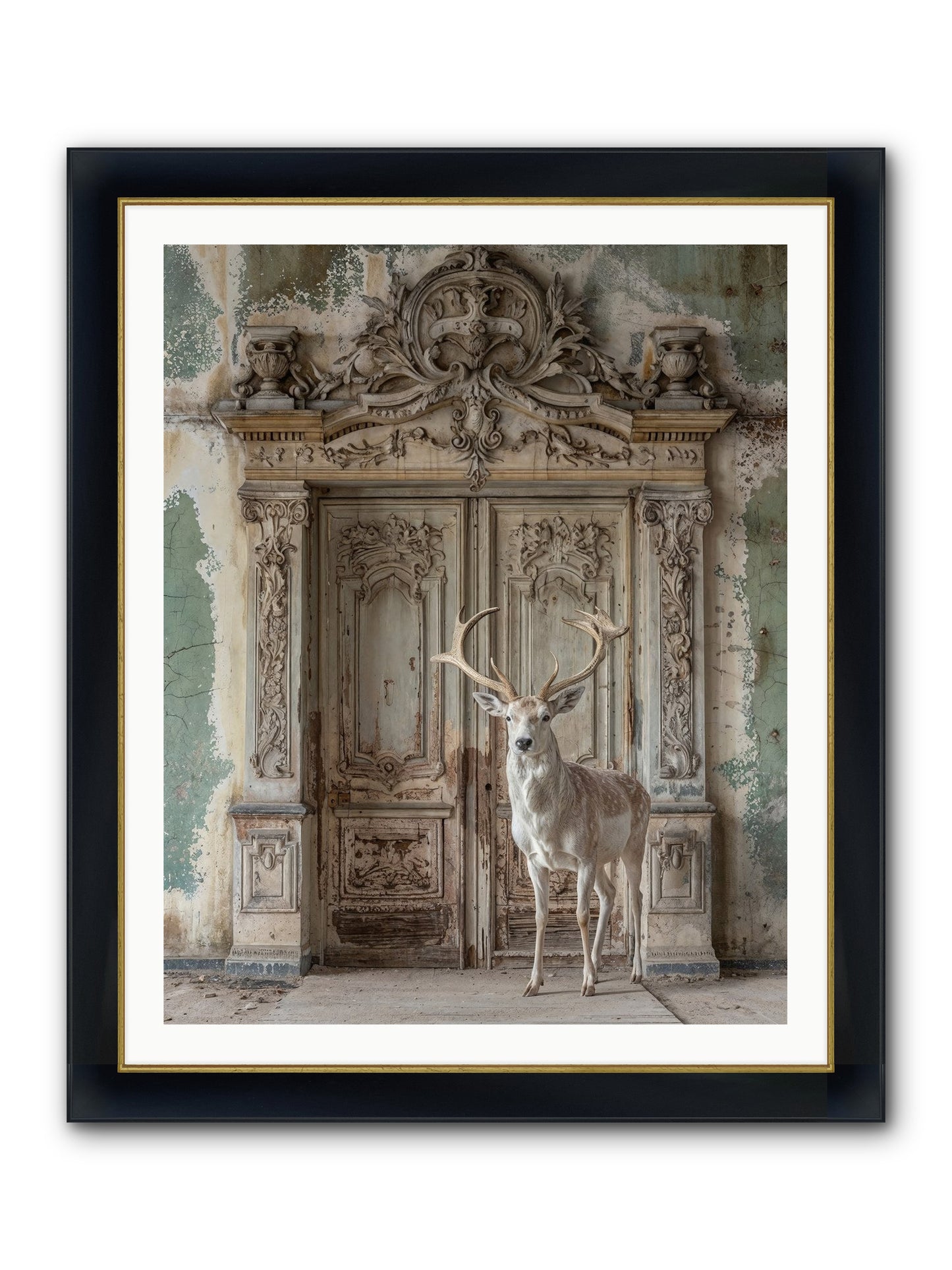 Passage To Ethereal Forests Framed Print - Wide Black w/Gold 32x40