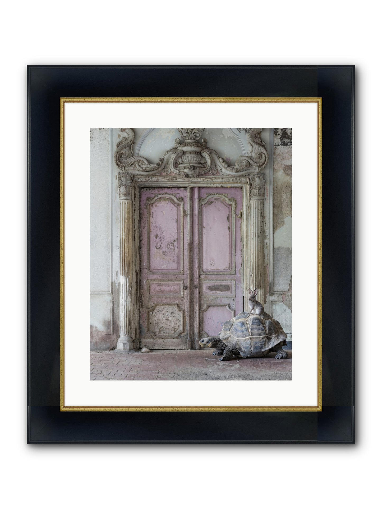 Passage To Whimsical Lands Framed Print - Wide Black w/Gold 16x20