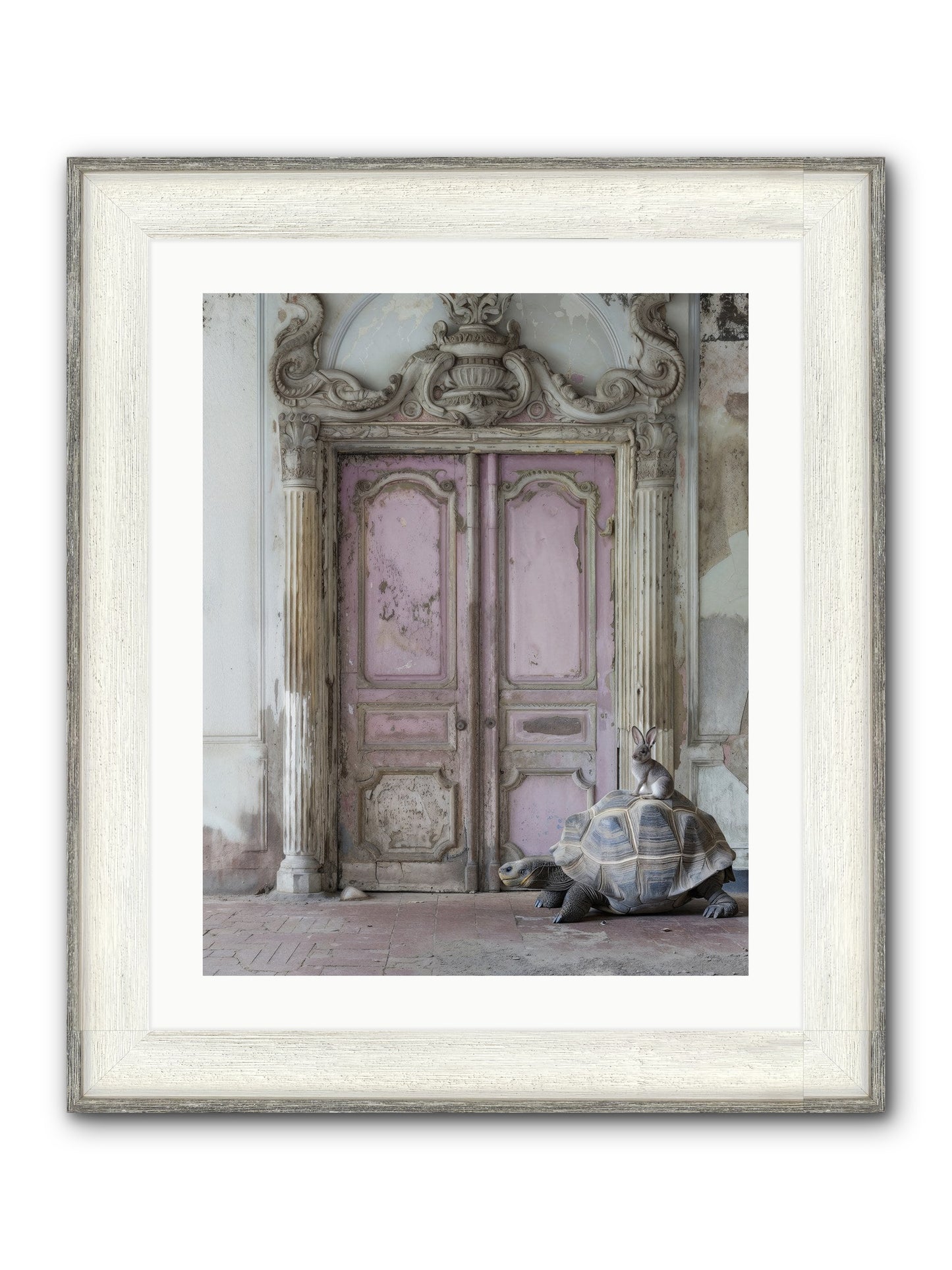 Passage To Whimsical Lands Framed Print - Driftwood White 20x25