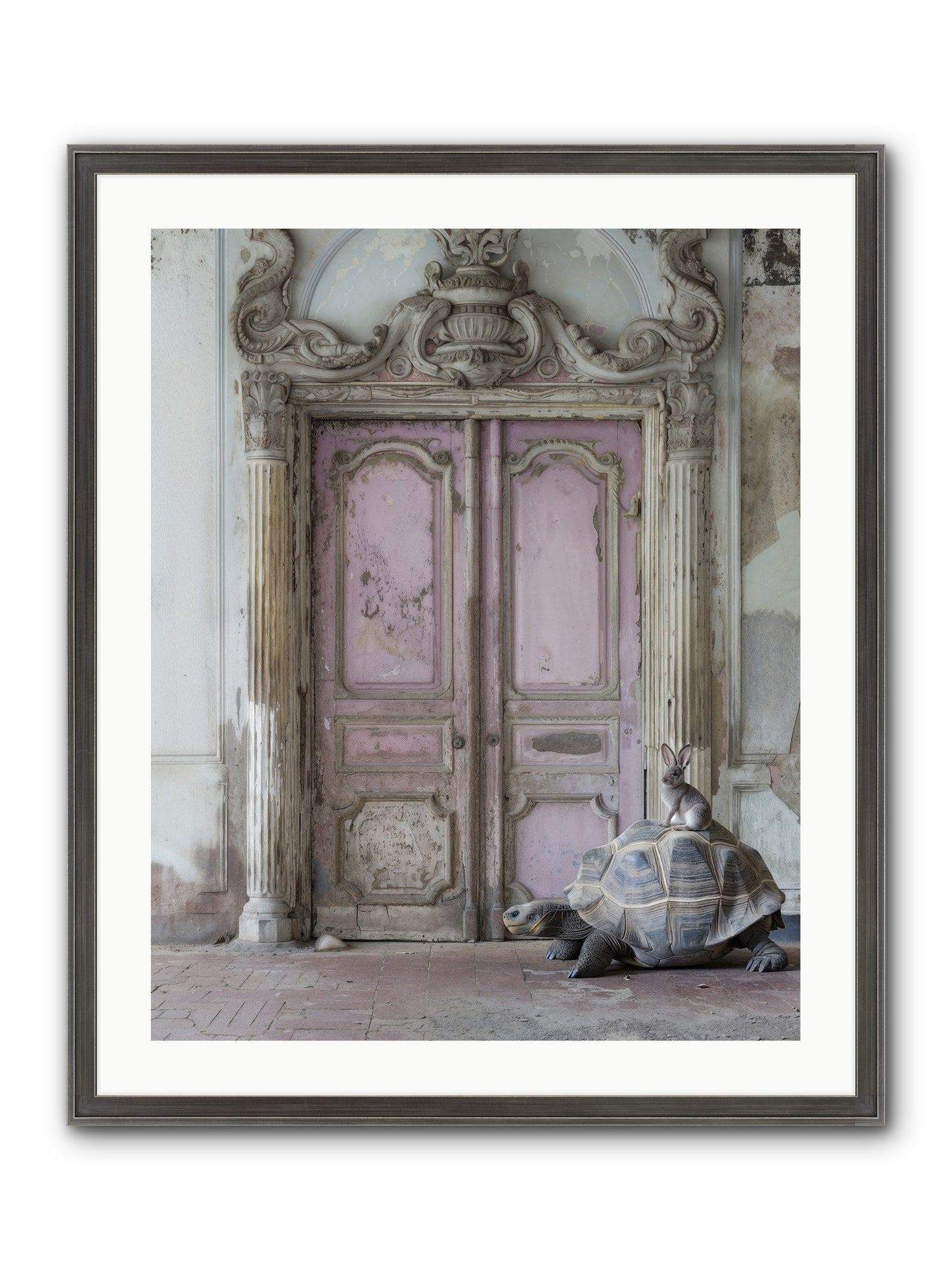 Passage To Whimsical Lands Framed Print - Slimwoods Black/Silver 24x30