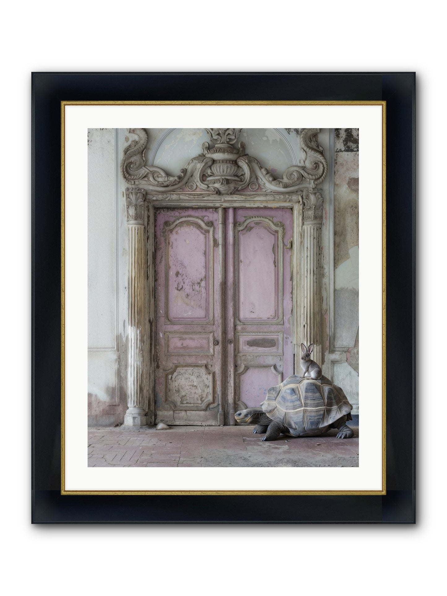 Passage To Whimsical Lands Framed Print - Wide Black w/Gold 24x30