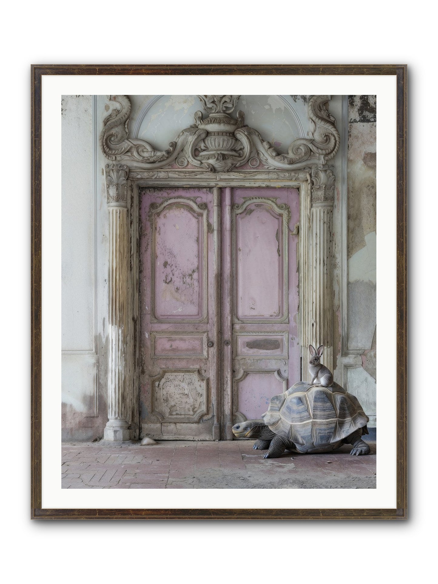 Passage To Whimsical Lands Framed Print - Slimwoods Black/Gold 32x40