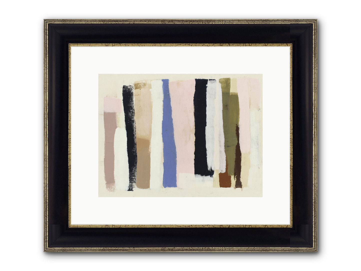 Pastiche Alignment Framed Print - Black & Gold 12x9