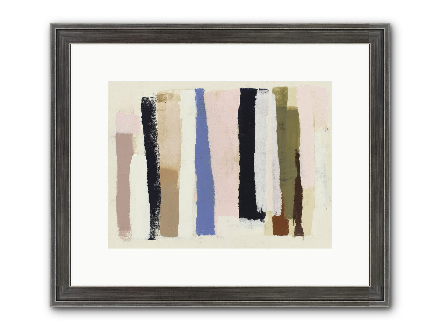 Pastiche Alignment Framed Print - Slimwoods Black/Silver 12x9