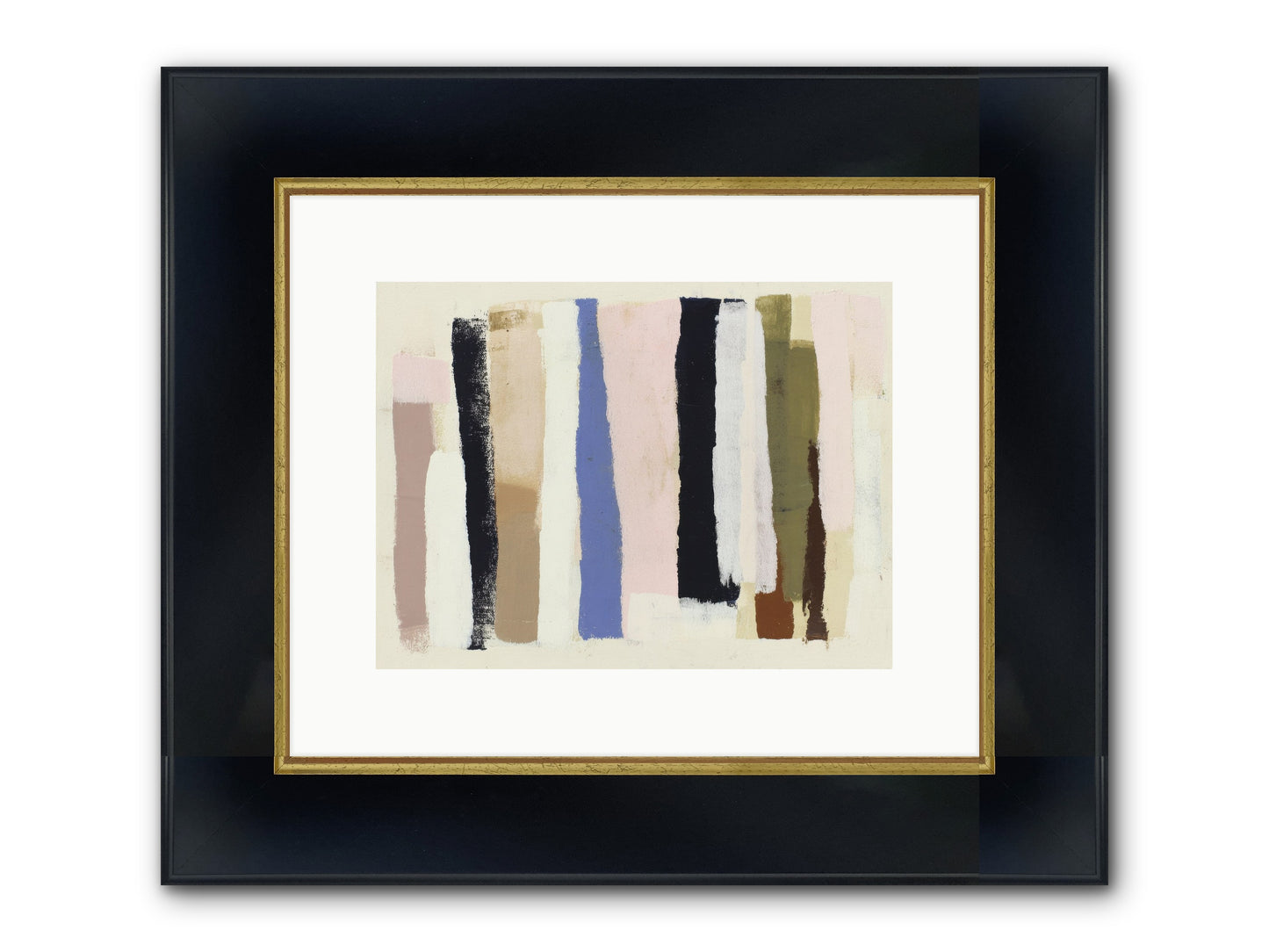 Pastiche Alignment Framed Print - Wide Black w/Gold 12x9
