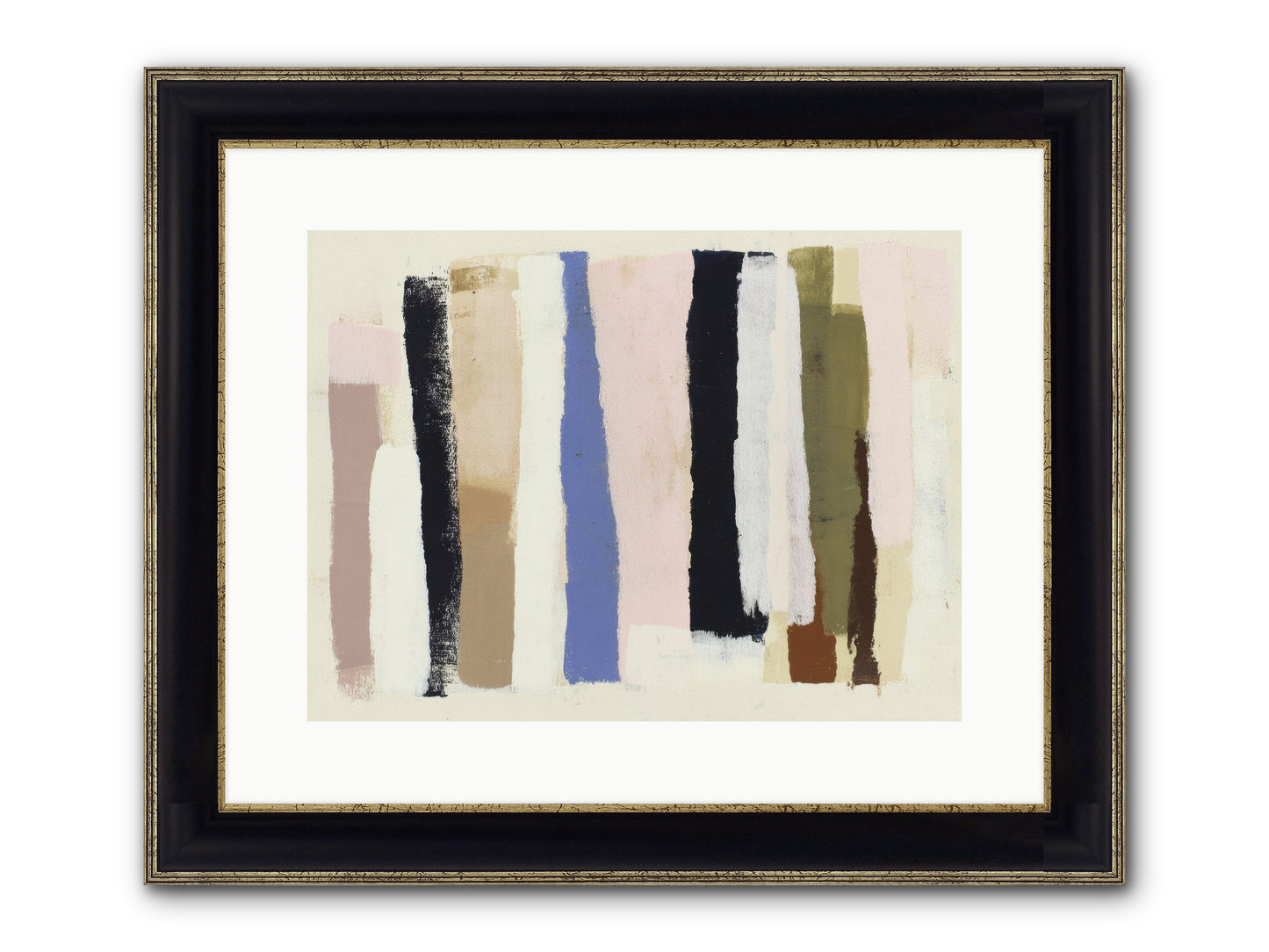 Pastiche Alignment Framed Print - Black & Gold 16x12