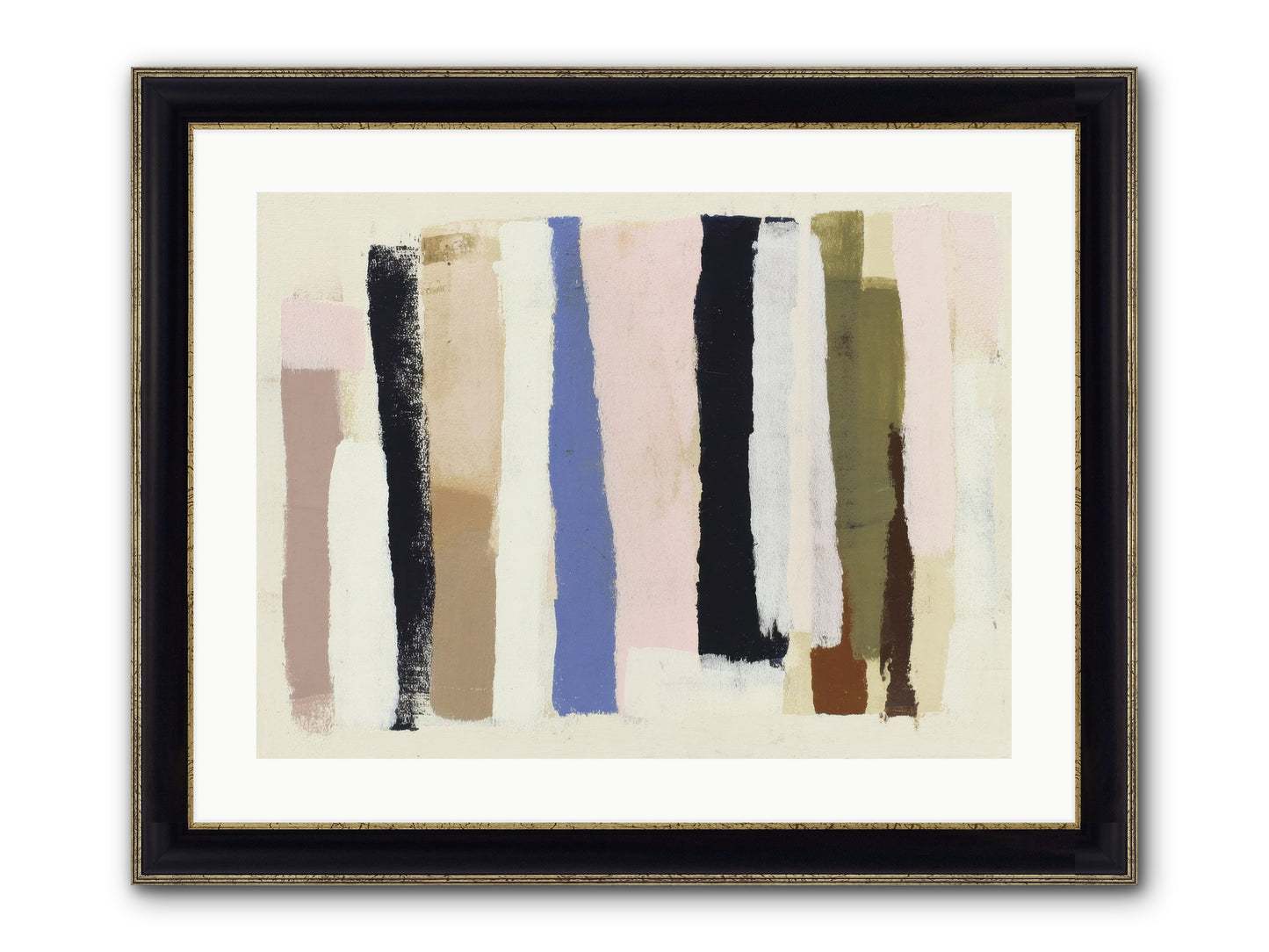 Pastiche Alignment Framed Print - Black & Gold 24x18