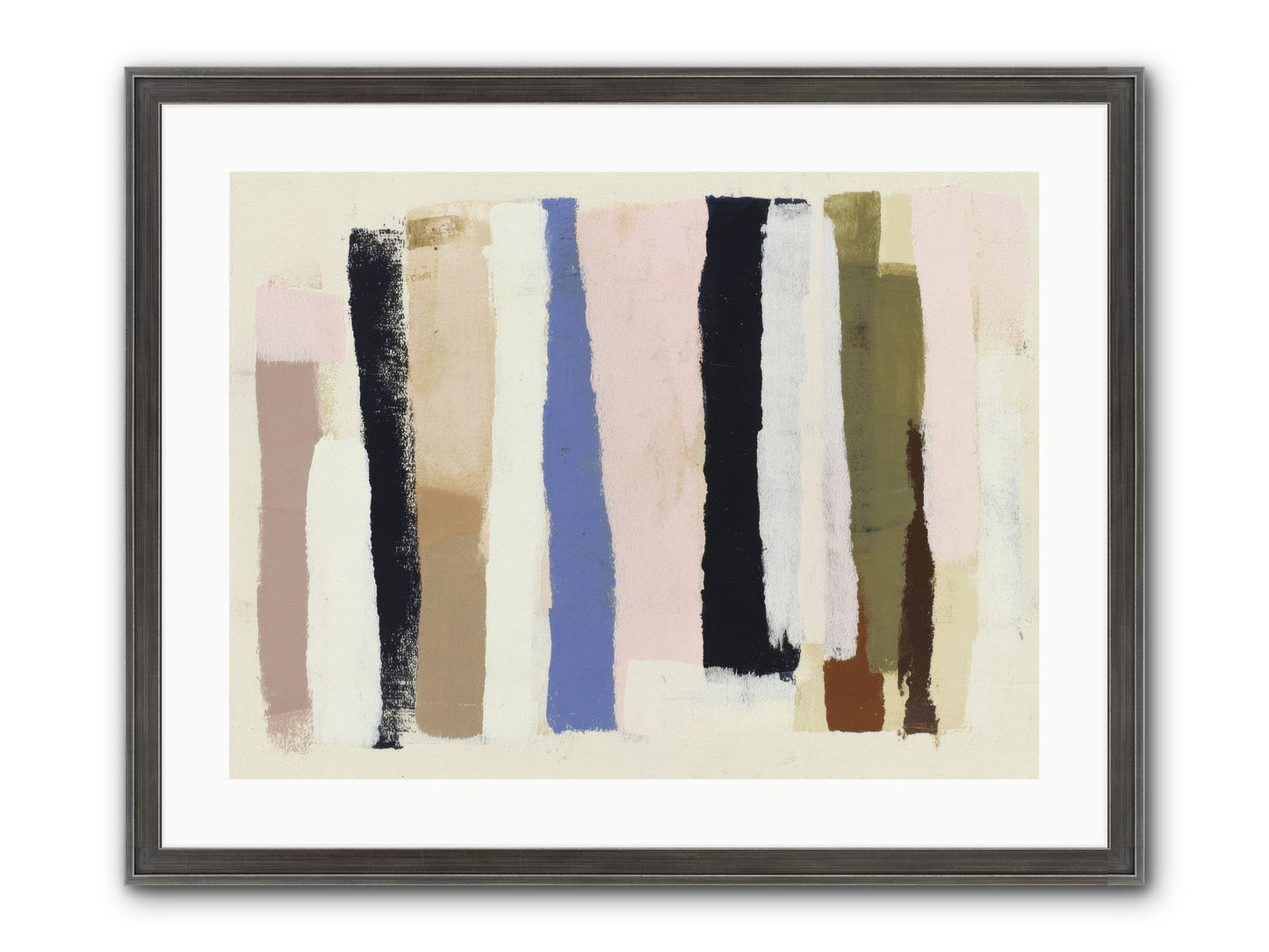 Pastiche Alignment Framed Print - Slimwoods Black/Silver 24x18