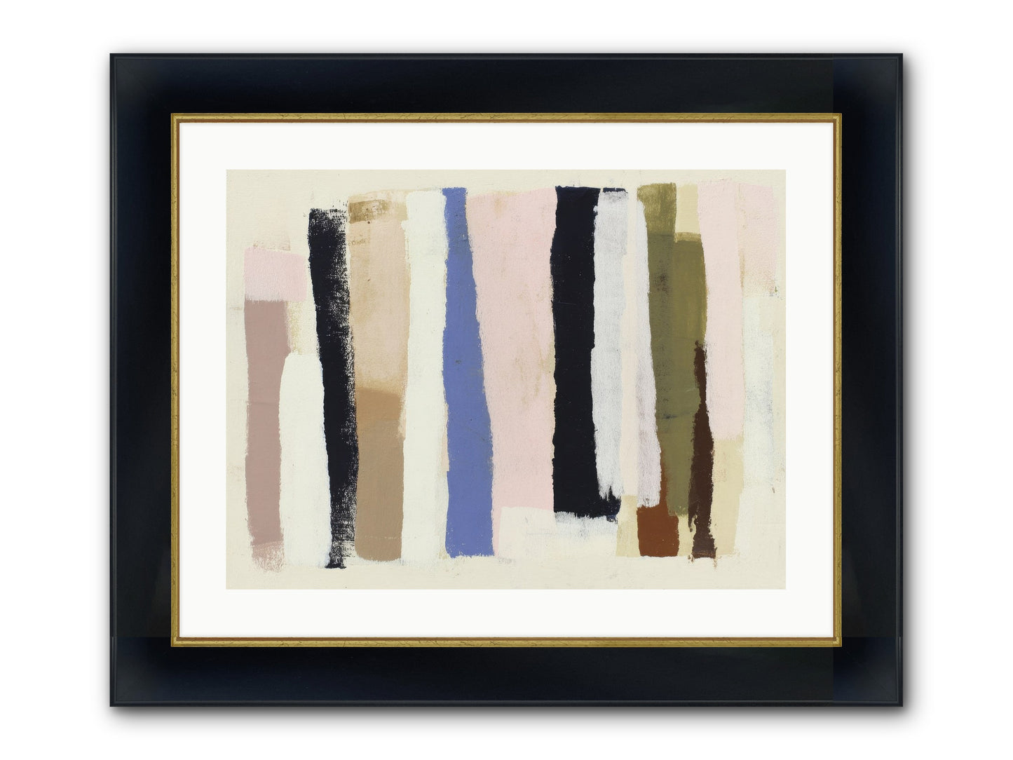 Pastiche Alignment Framed Print - Wide Black w/Gold 24x18