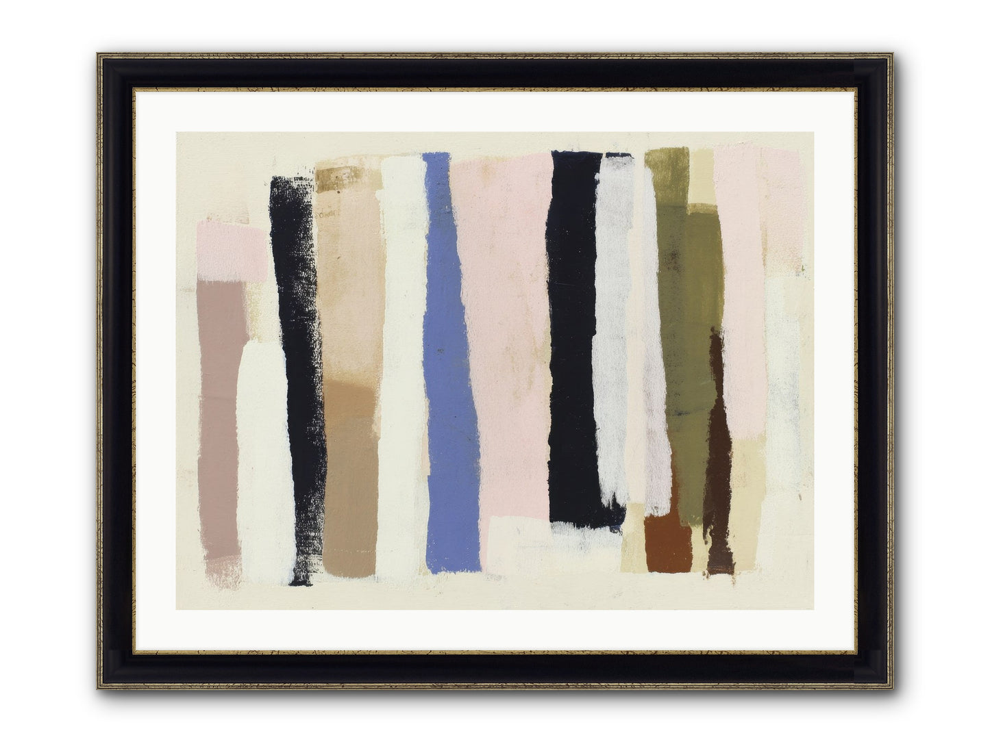 Pastiche Alignment Framed Print - Black & Gold 32x24