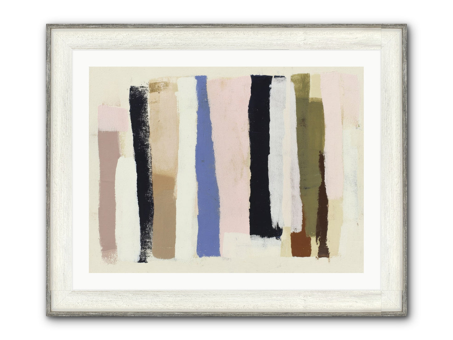 Pastiche Alignment Framed Print - Driftwood White 32x24