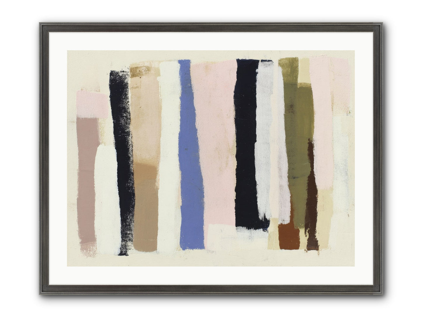 Pastiche Alignment Framed Print - Slimwoods Black/Silver 32x24