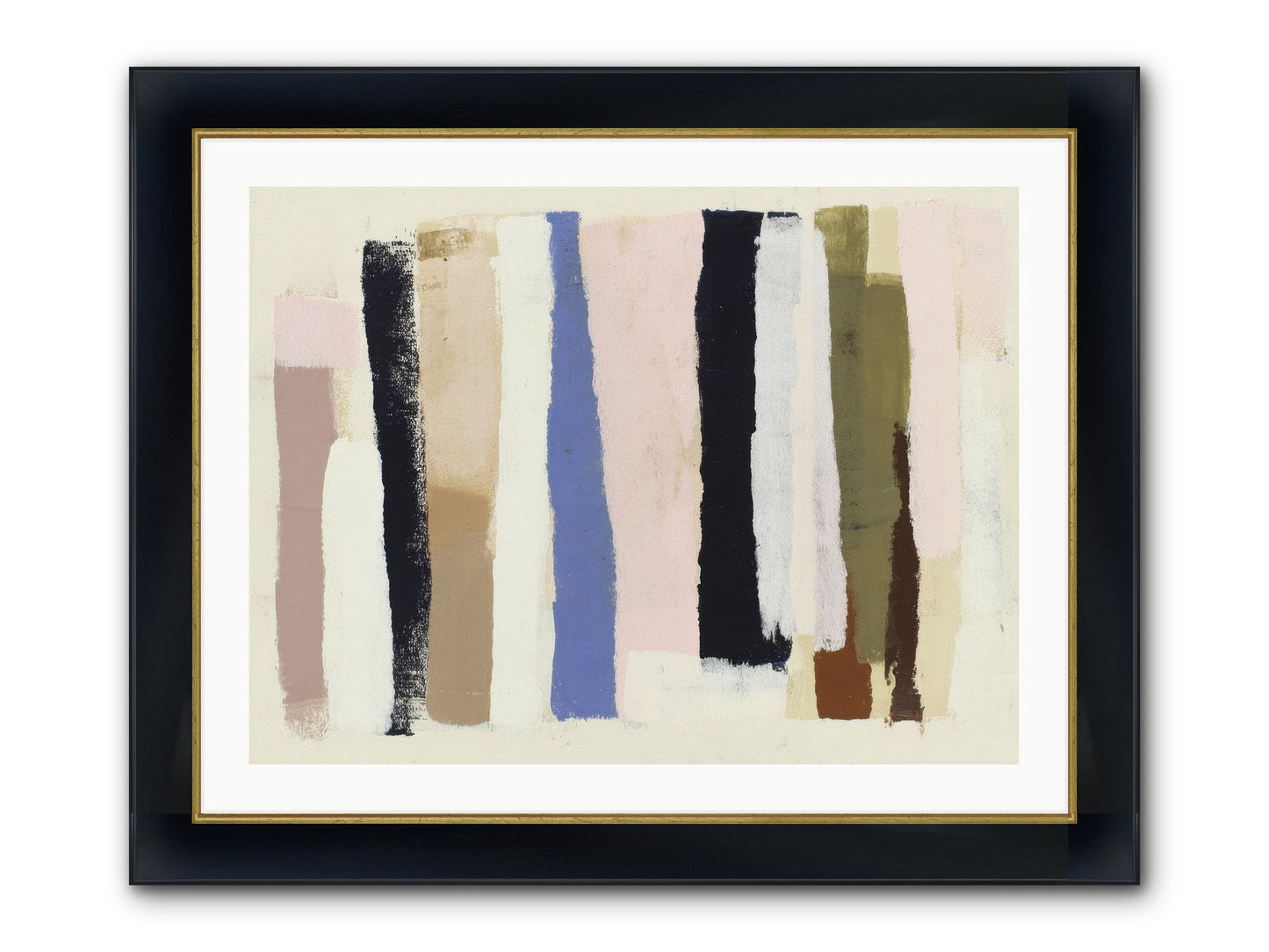 Pastiche Alignment Framed Print - Wide Black w/Gold 32x24