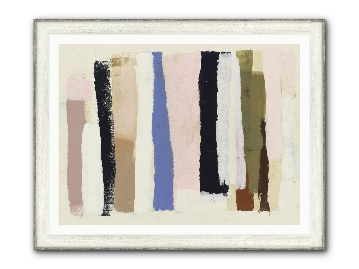 Pastiche Alignment Framed Print - Driftwood White 48x36