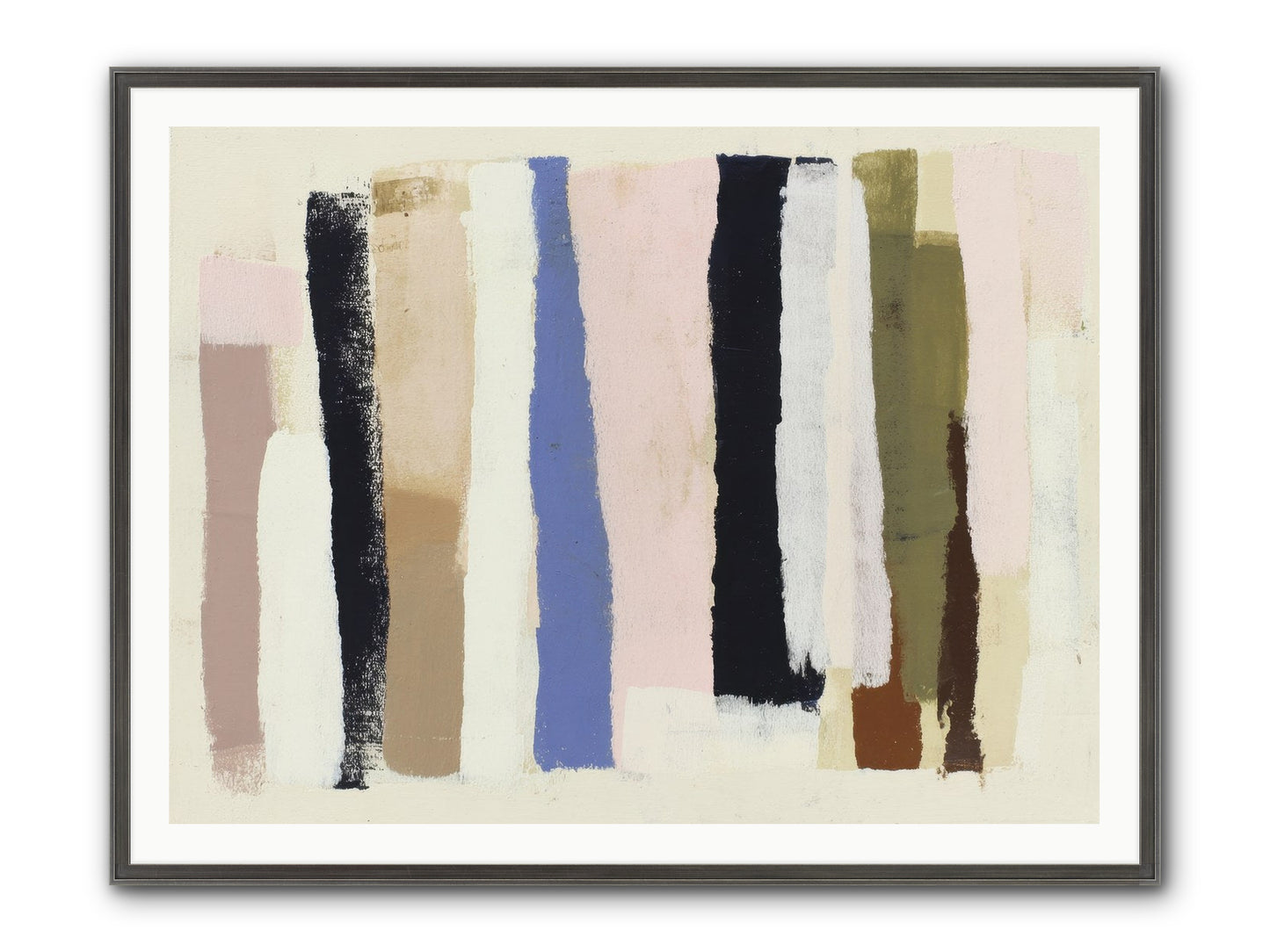 Pastiche Alignment Framed Print - Slimwoods Black/Silver 48x36