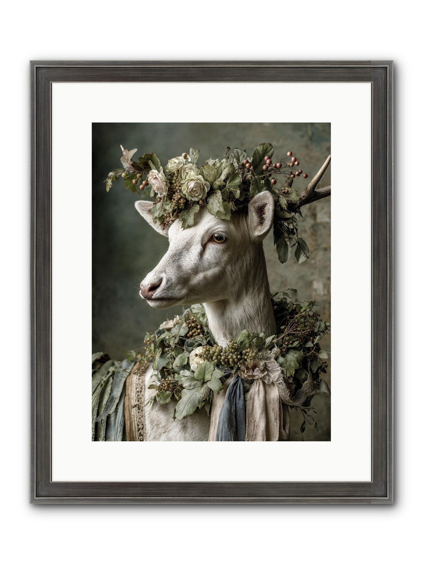 Pastiche Framed Print - Slimwoods Black/Silver 12x16