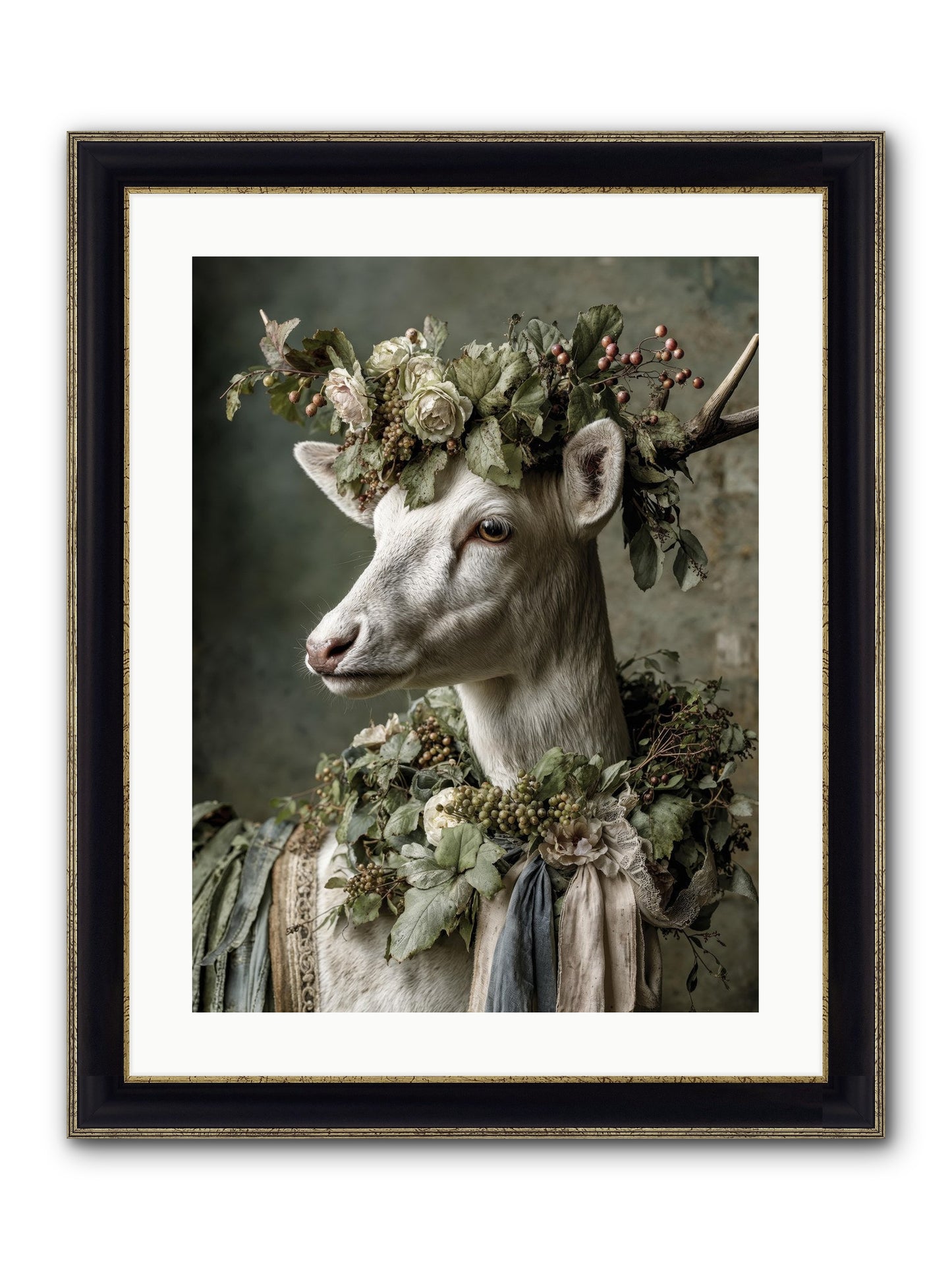 Pastiche Framed Print - Black & Gold 18x24