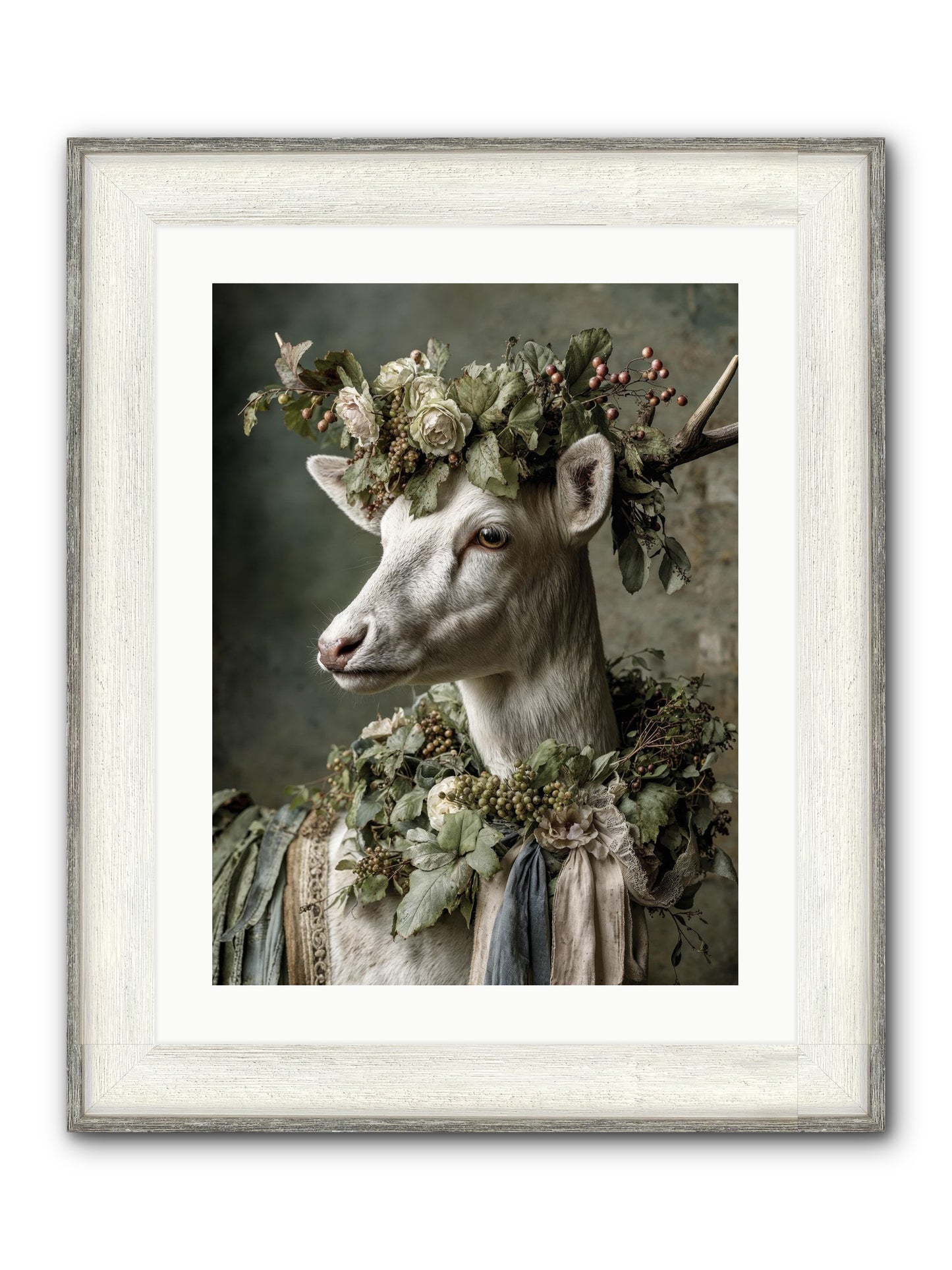 Pastiche Framed Print - Driftwood White 18x24