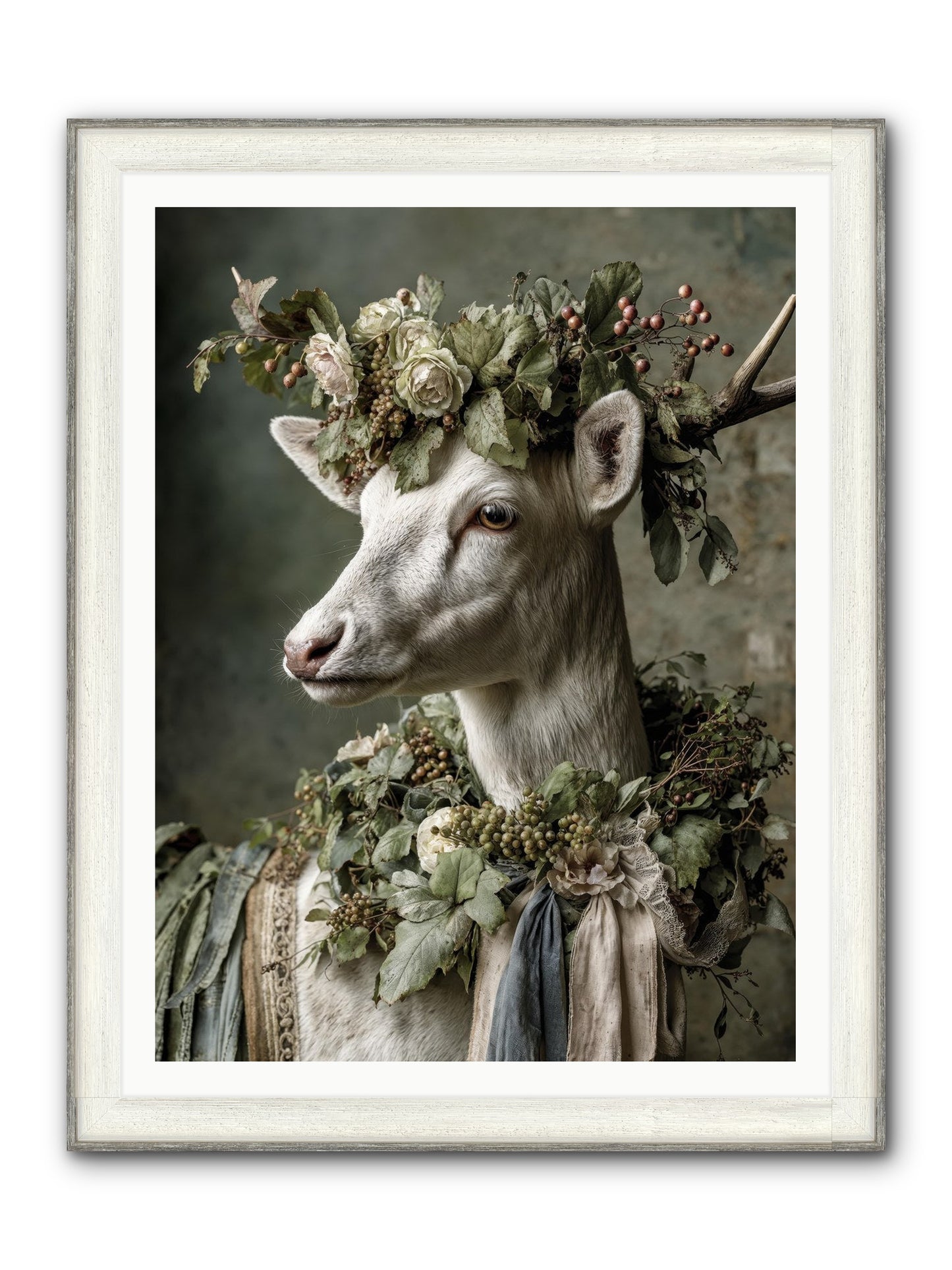 Pastiche Framed Print - Driftwood White 36x48