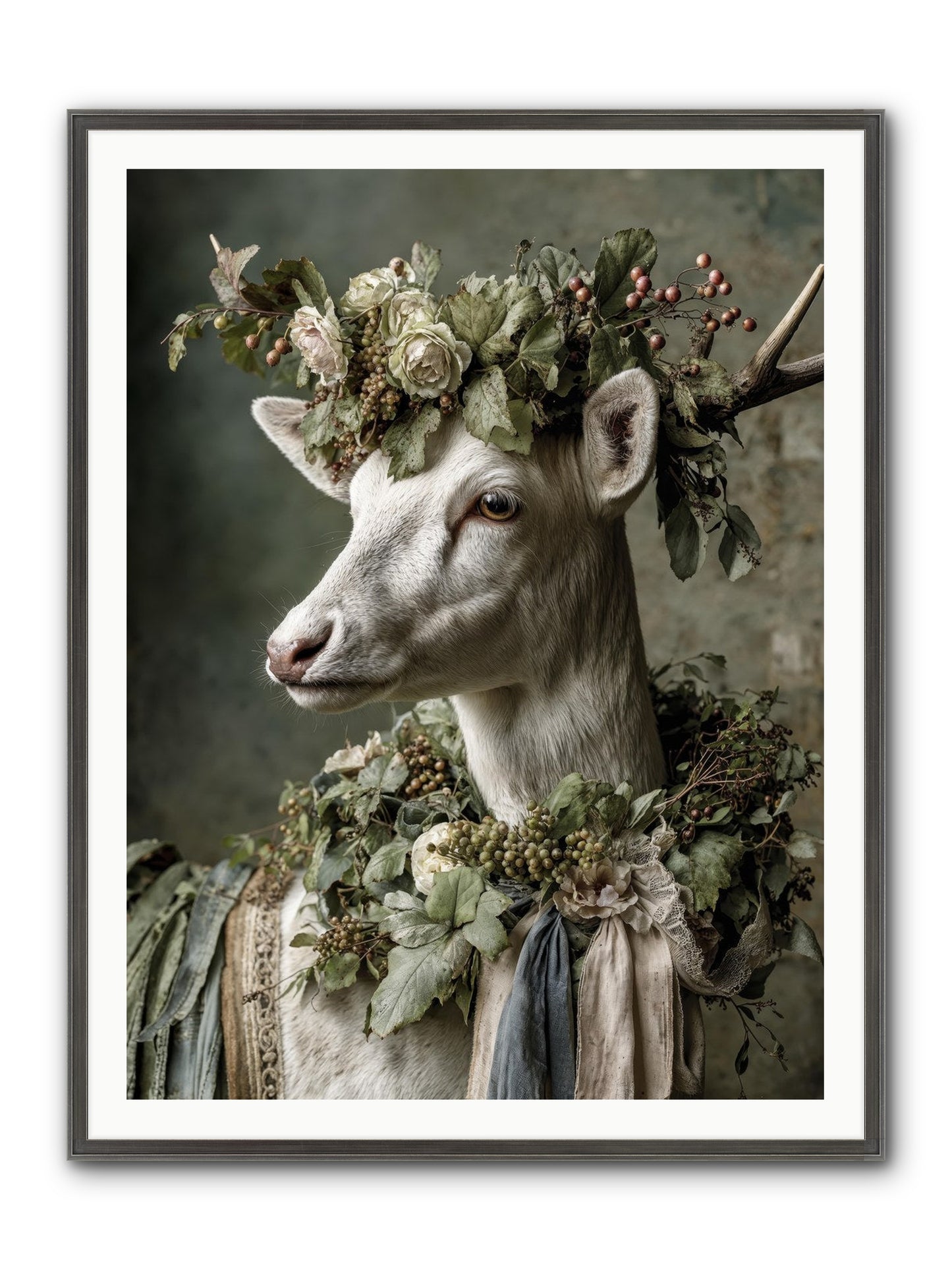 Pastiche Framed Print - Slimwoods Black/Silver 36x48