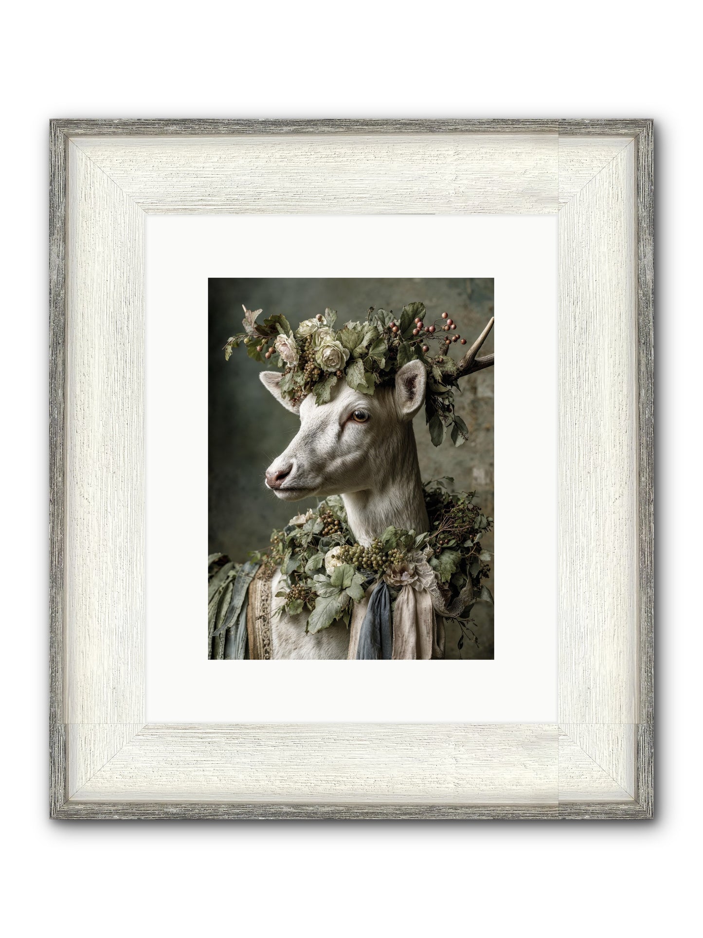 Pastiche Framed Print - Driftwood White 9x12