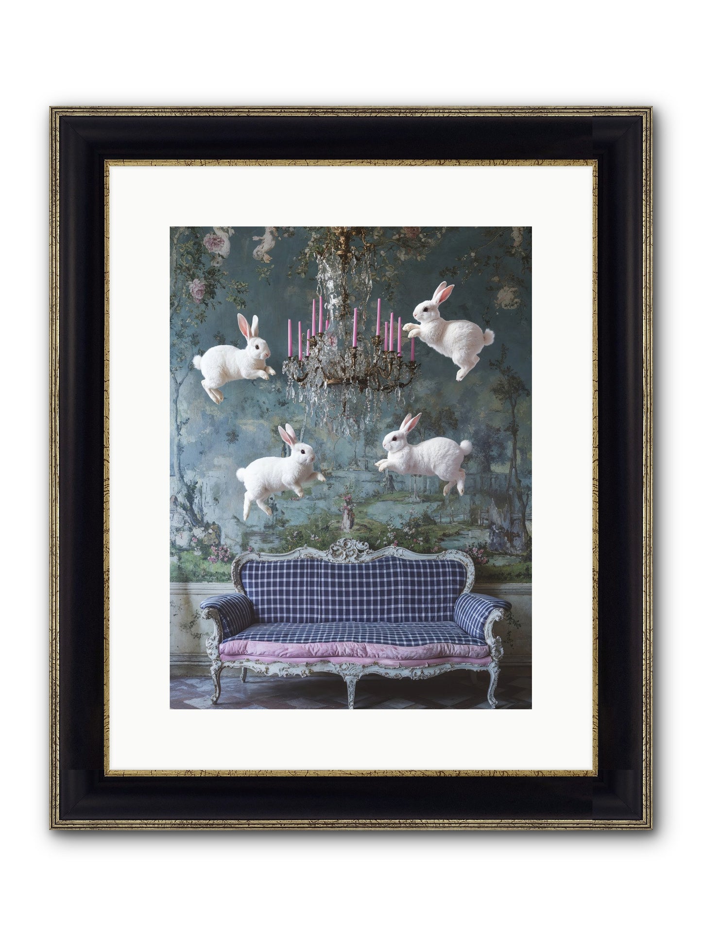 Pastoral Symphony Rising Framed Print - Black & Gold 12x16