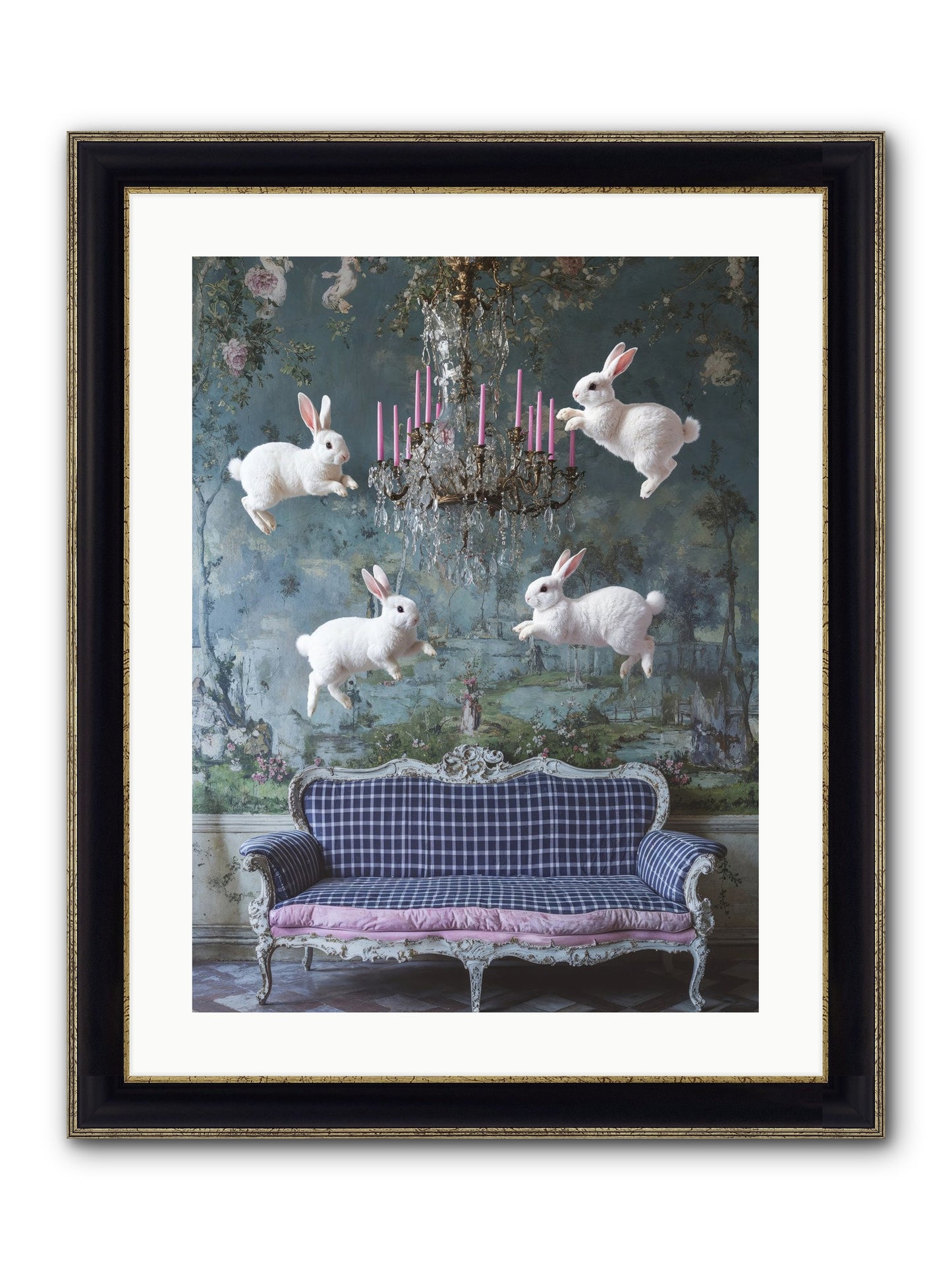 Pastoral Symphony Rising Framed Print - Black & Gold 18x24