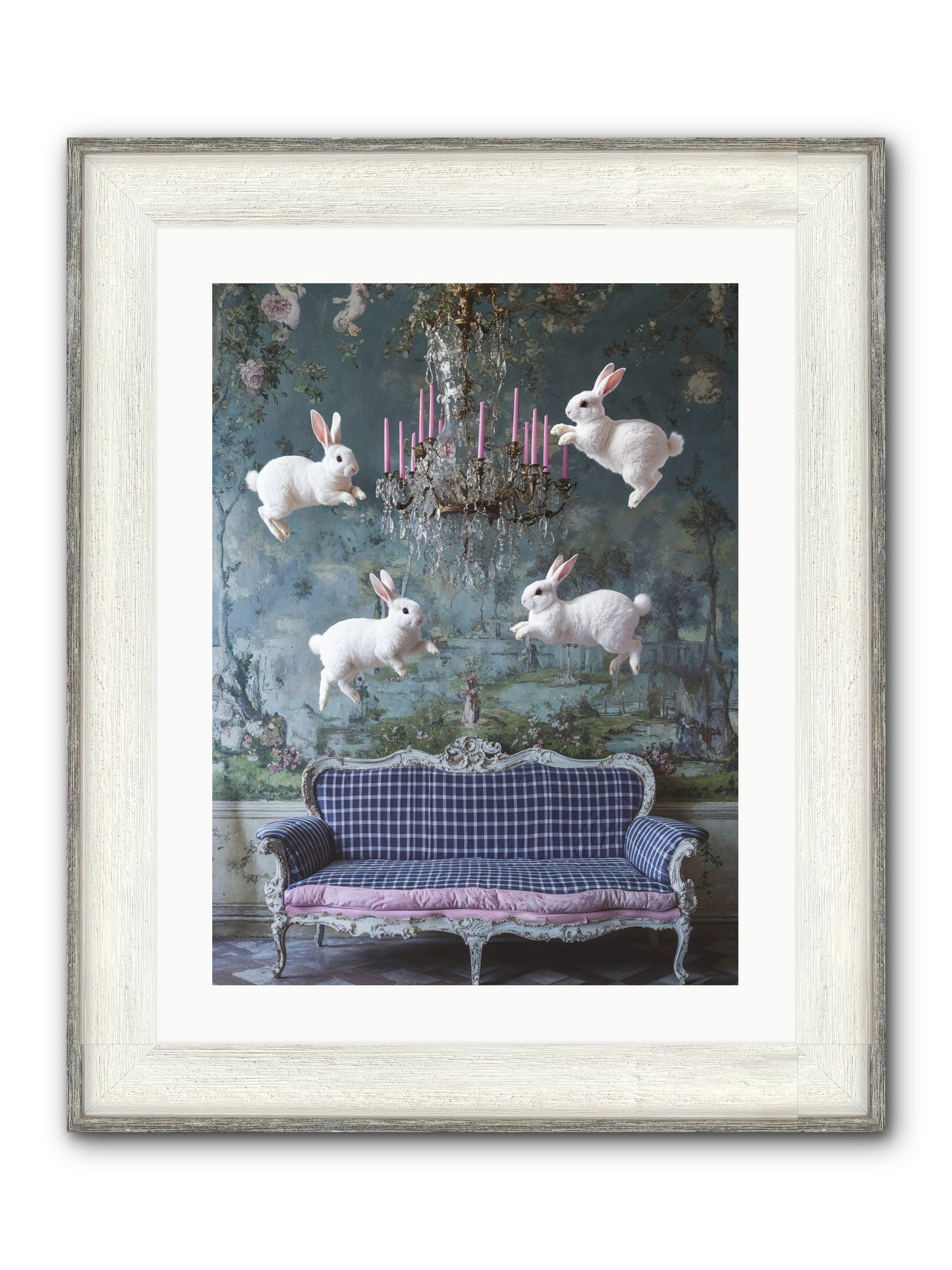 Pastoral Symphony Rising Framed Print - Driftwood White 18x24