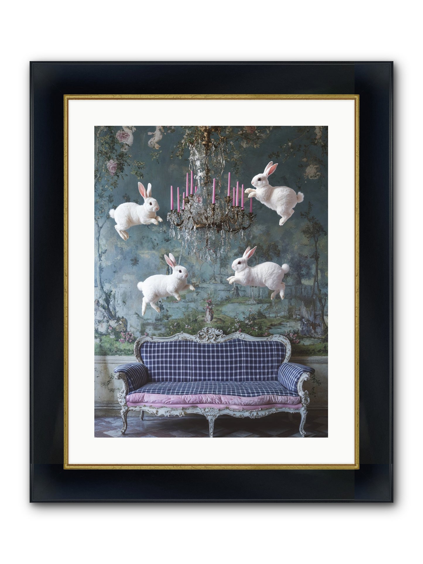 Pastoral Symphony Rising Framed Print - Wide Black w/Gold 18x24