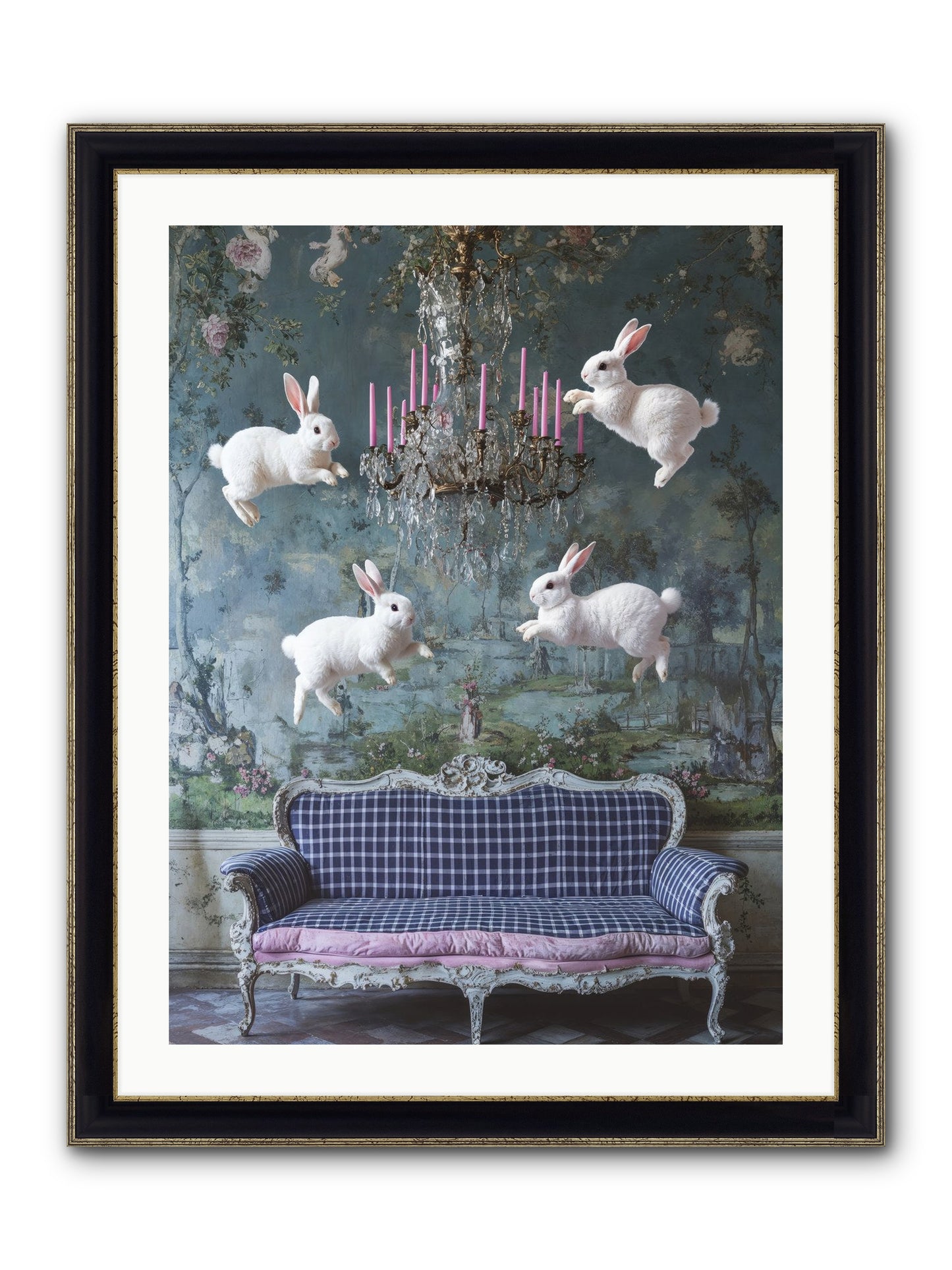 Pastoral Symphony Rising Framed Print - Black & Gold 24x32