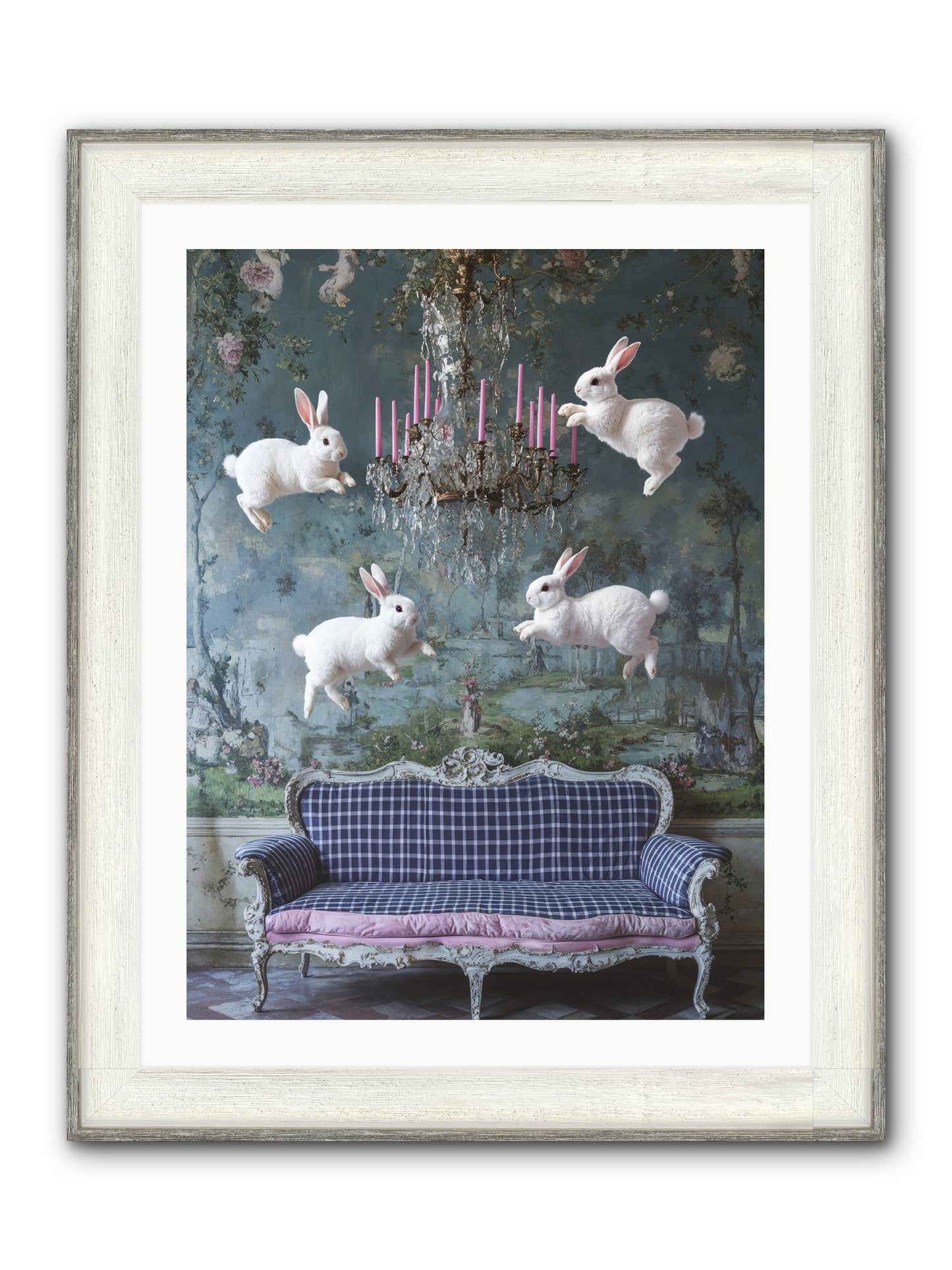 Pastoral Symphony Rising Framed Print - Driftwood White 24x32
