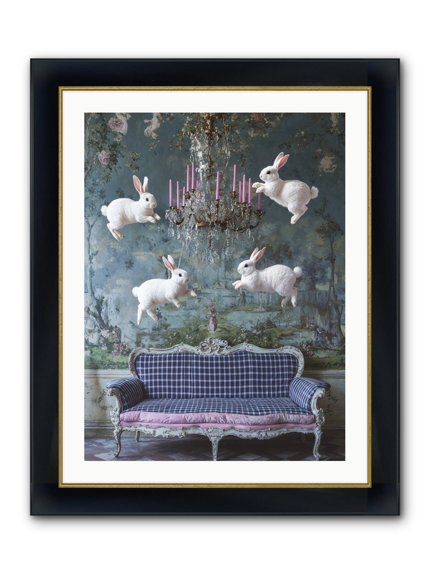 Pastoral Symphony Rising Framed Print - Wide Black w/Gold 24x32