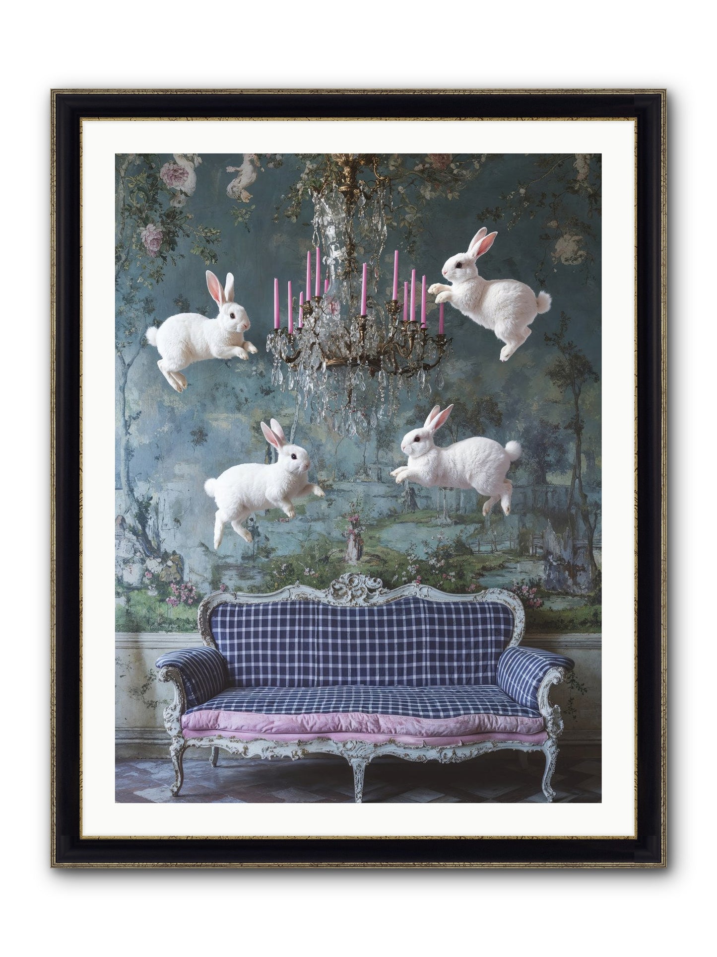 Pastoral Symphony Rising Framed Print - Black & Gold 30x40